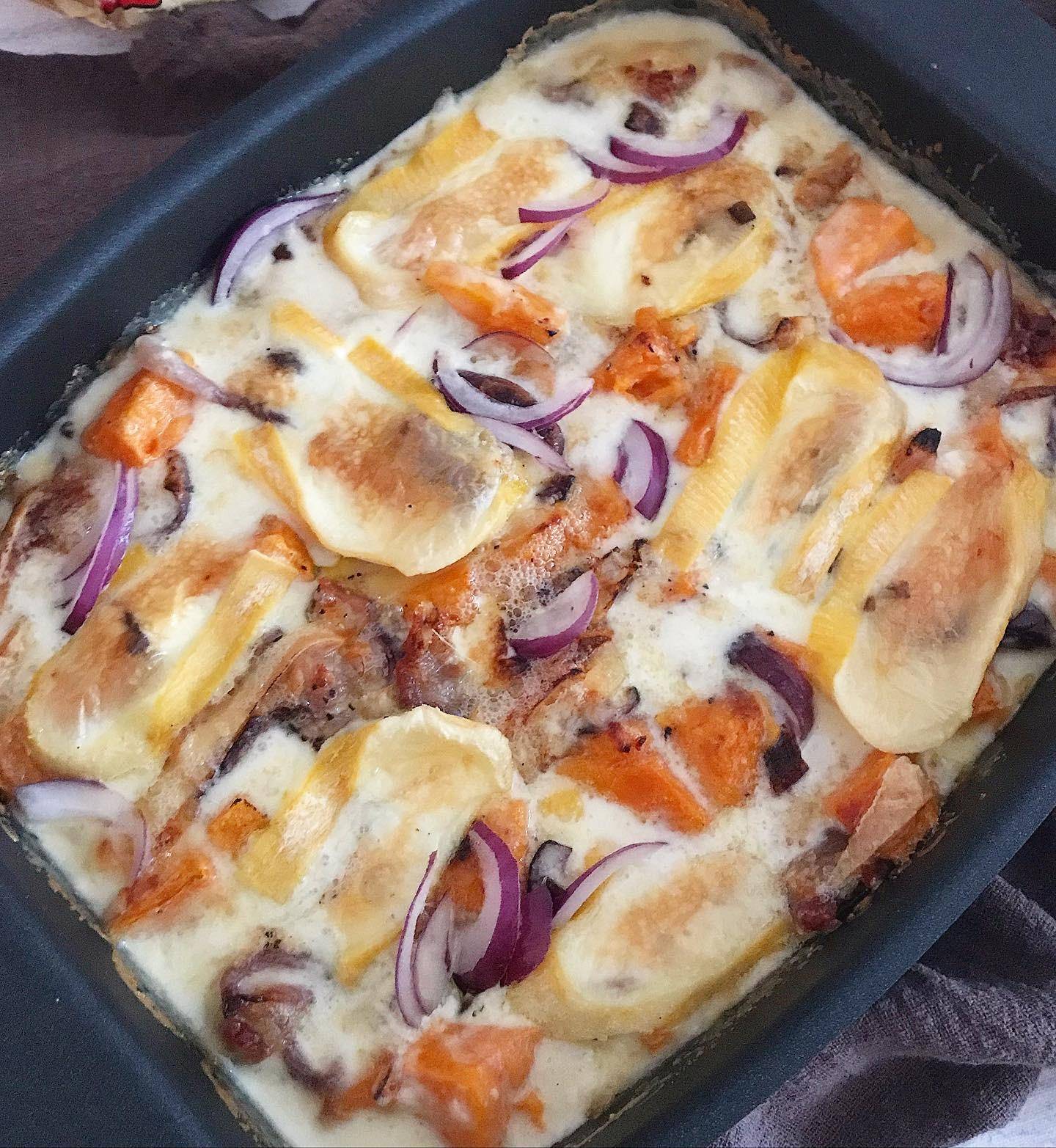 « TARTIFLETTE DE PATATES DOUCES » - Recette Cake Factory | Tefal