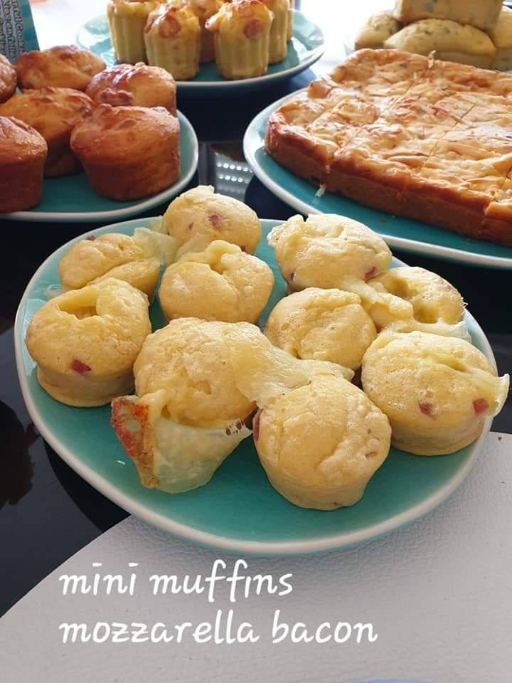 Muffin mozzarella bacon - Recepten Cake Factory | Tefal