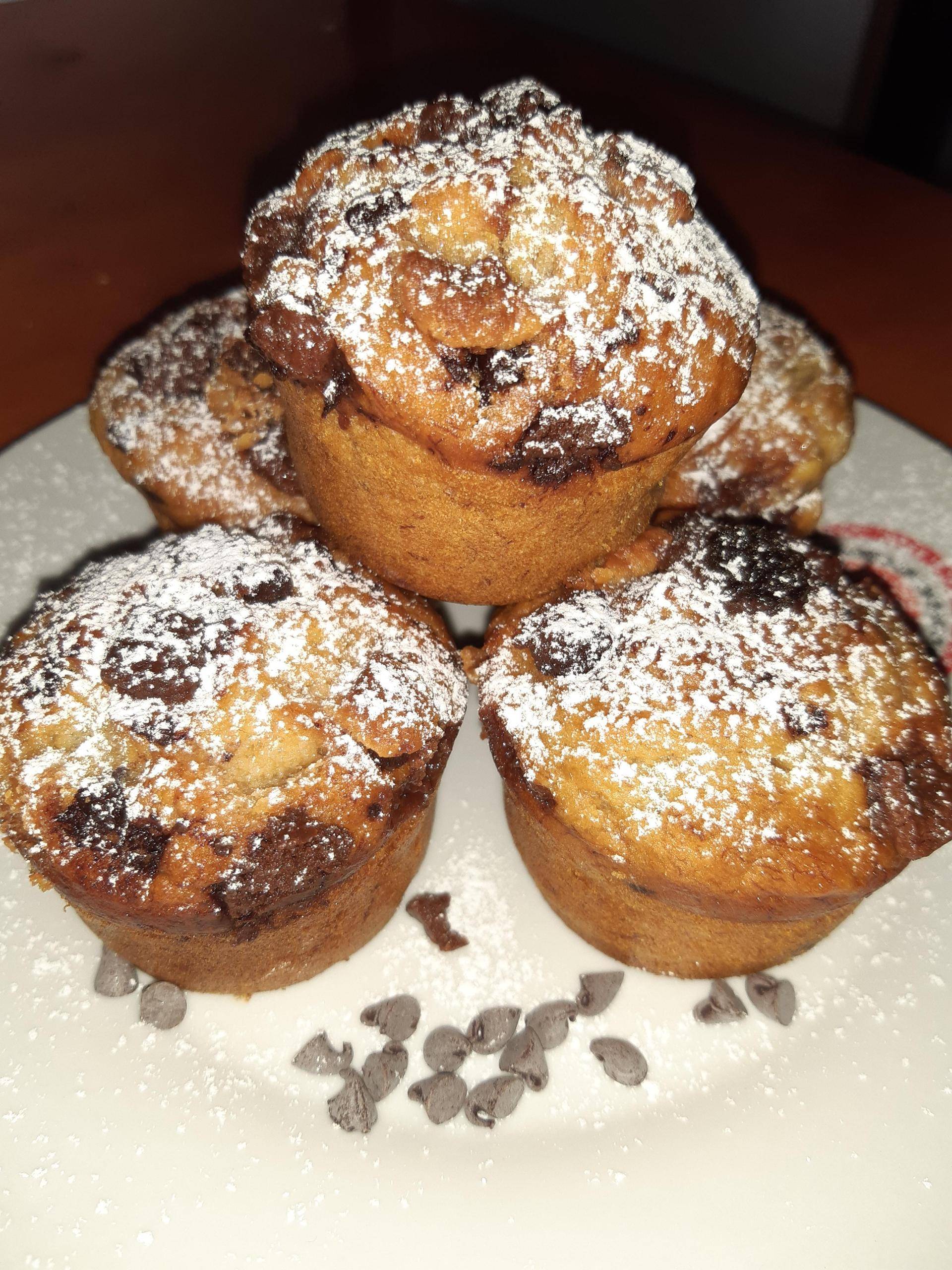 Muffins moelleux banane pépites de chocolat - Recepten Cake Factory | Tefal