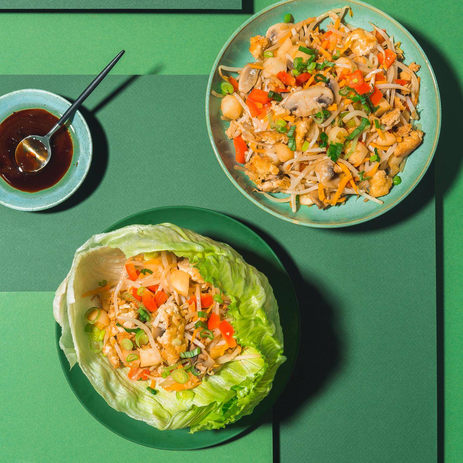 Bols de laitue au tofu, sauce asiatique - Recepten Poêles et Casseroles | Tefal