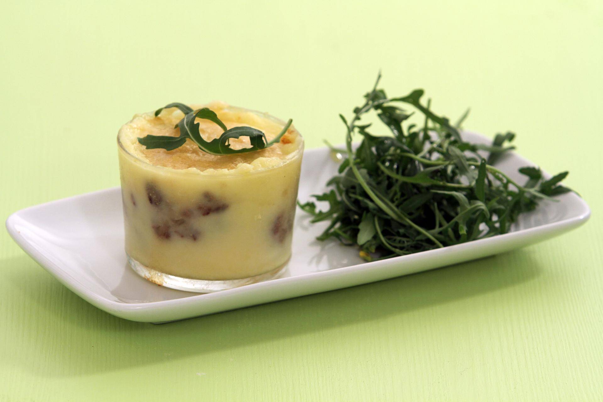 Verrine hachis parmentier au basilic - Recette Balance de cuisine | Tefal