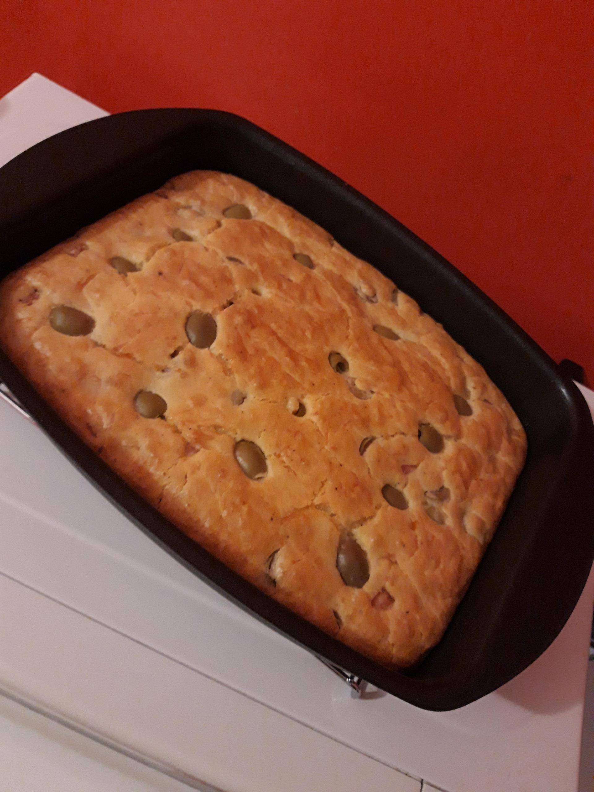 Cake salé Jambon Olive et Emmental - Recepten Cake Factory | Tefal