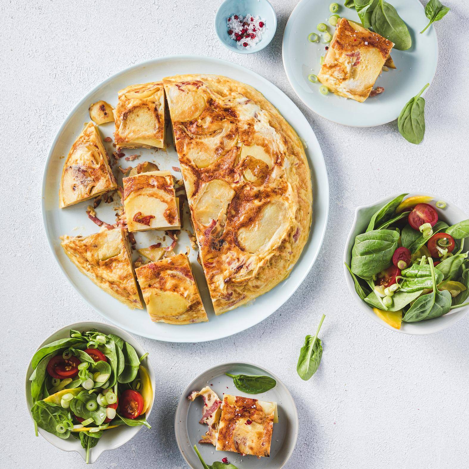 Tortilla espagnole au jambon - Recepten Poêles et Casseroles | Tefal