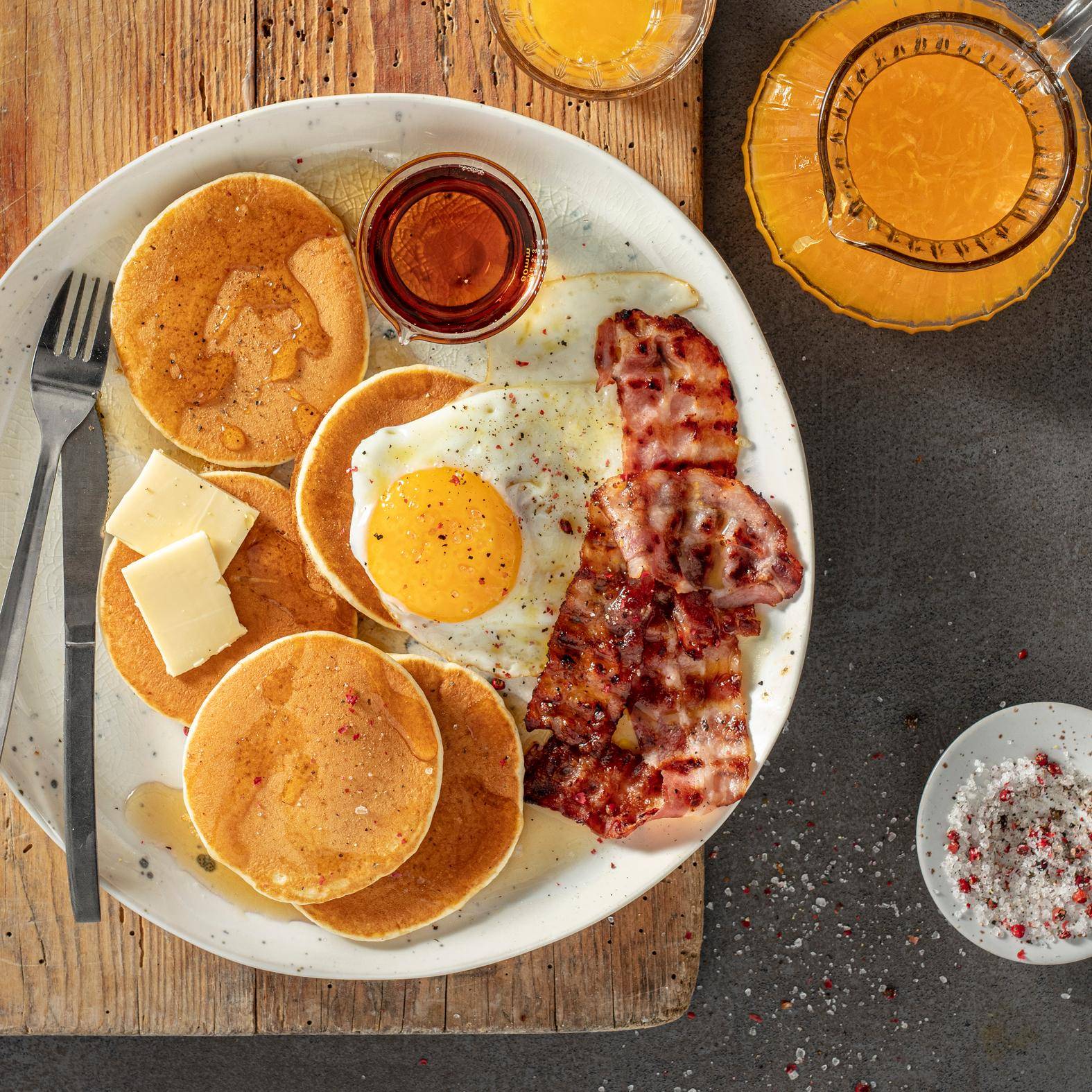 Pancakes aux œufs et bacon - Recette OptiGrill 2in1 | Tefal