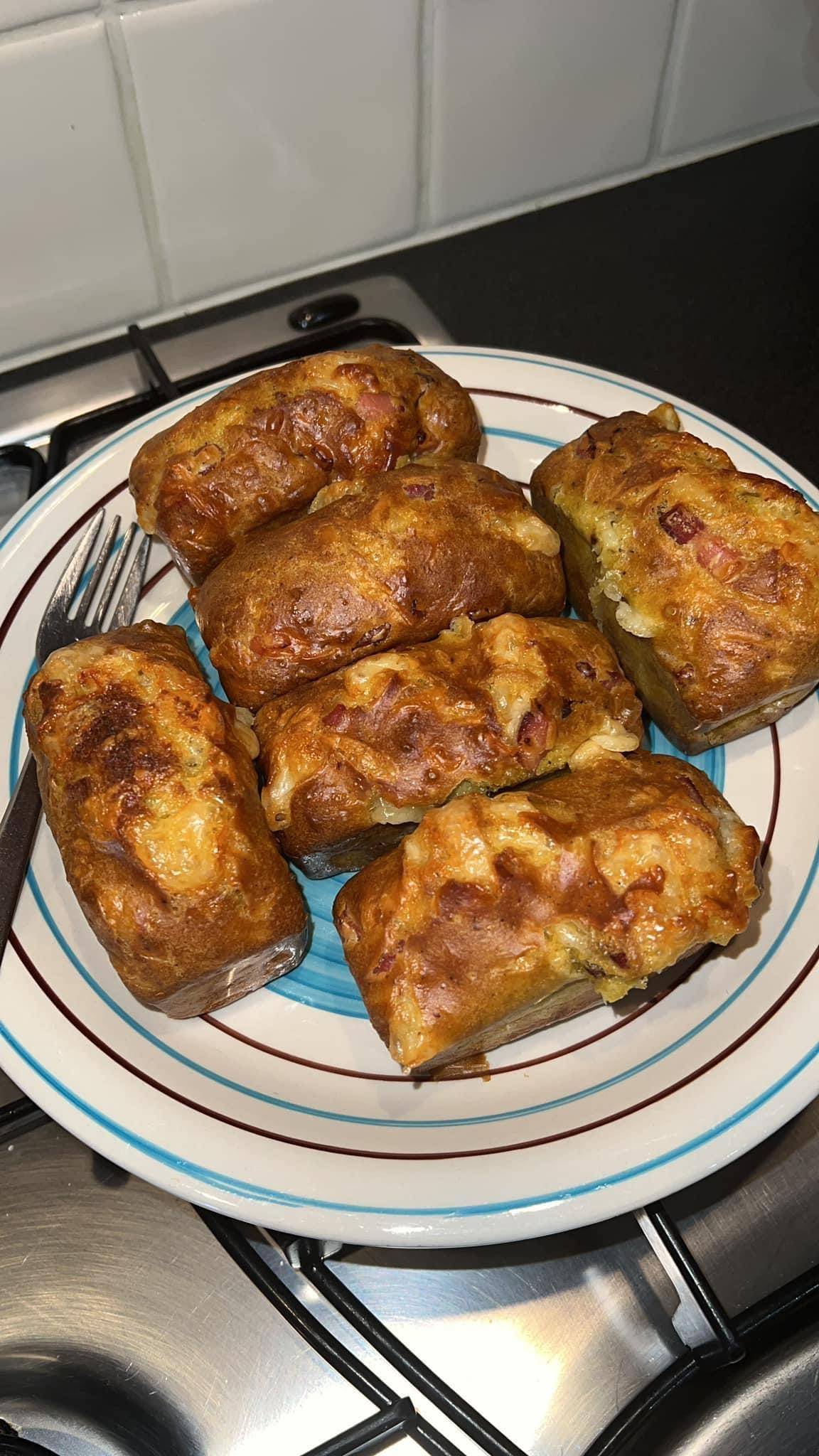 Cakes salés lardons et comté - Recepten Cake Factory | Tefal
