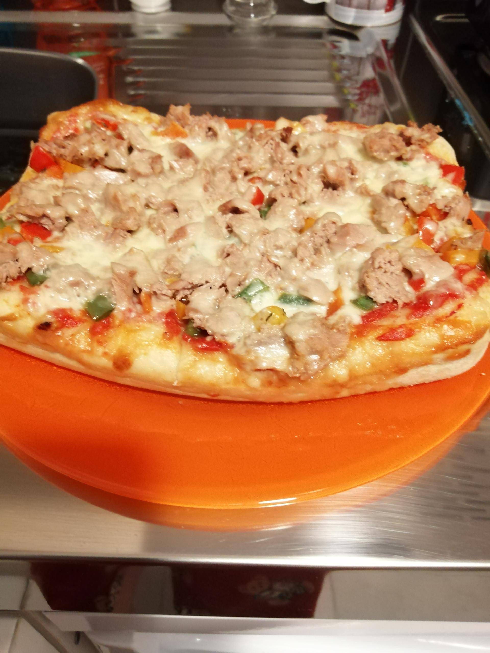 Pizza thon poivron mozza - Recepten Cake Factory | Tefal