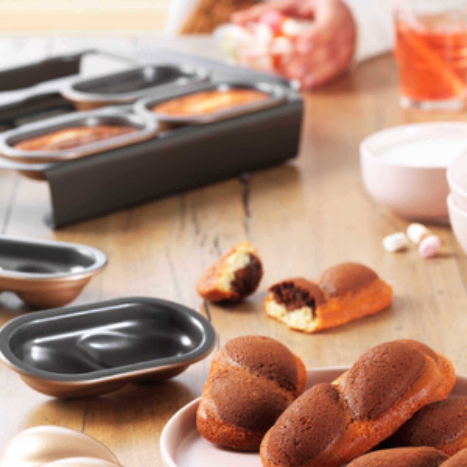 Mini torsade : cake marbré - Recette Moules à gâteaux | Tefal