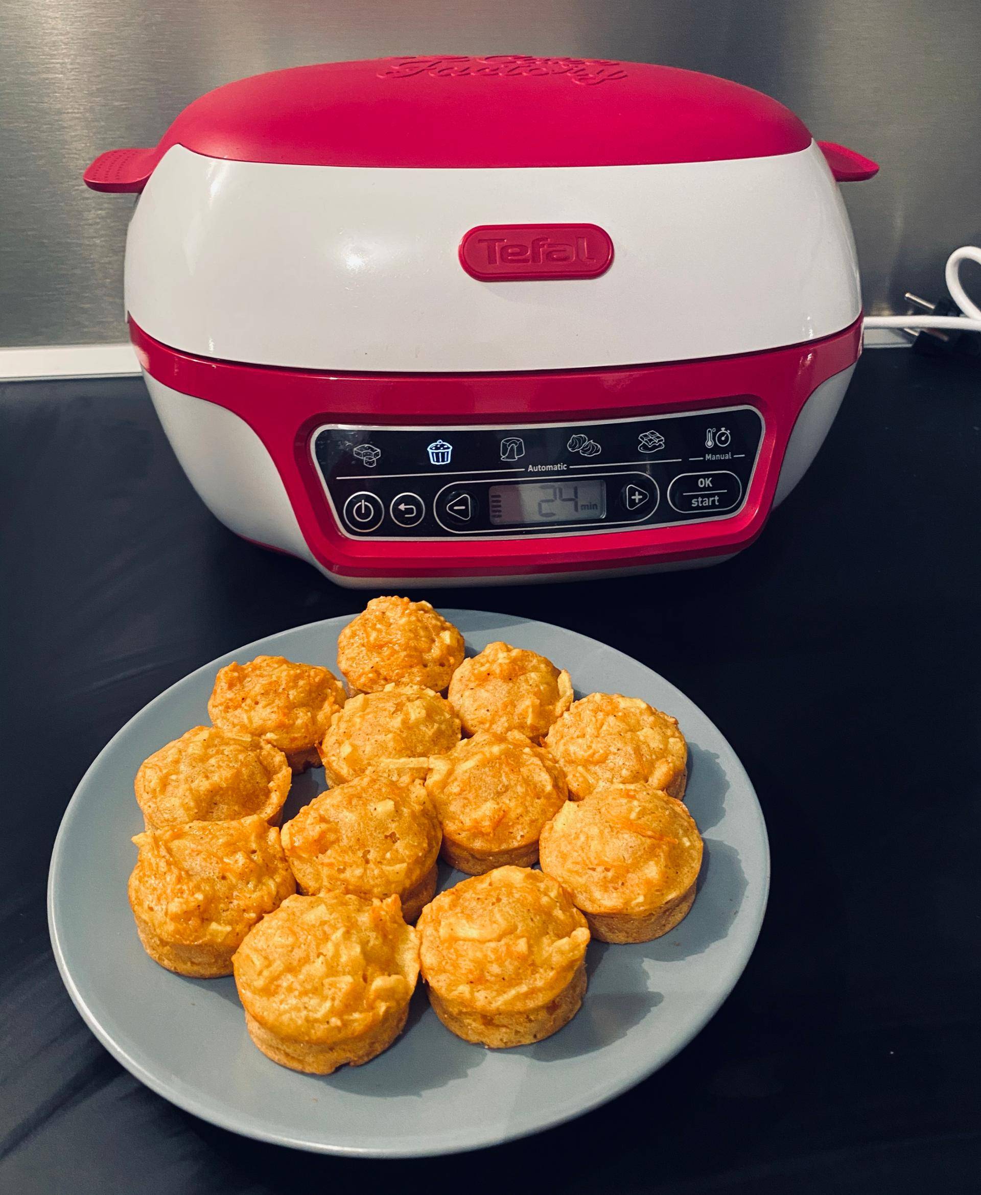 Mini muffins pomme carotte - Recepten Cake Factory | Tefal