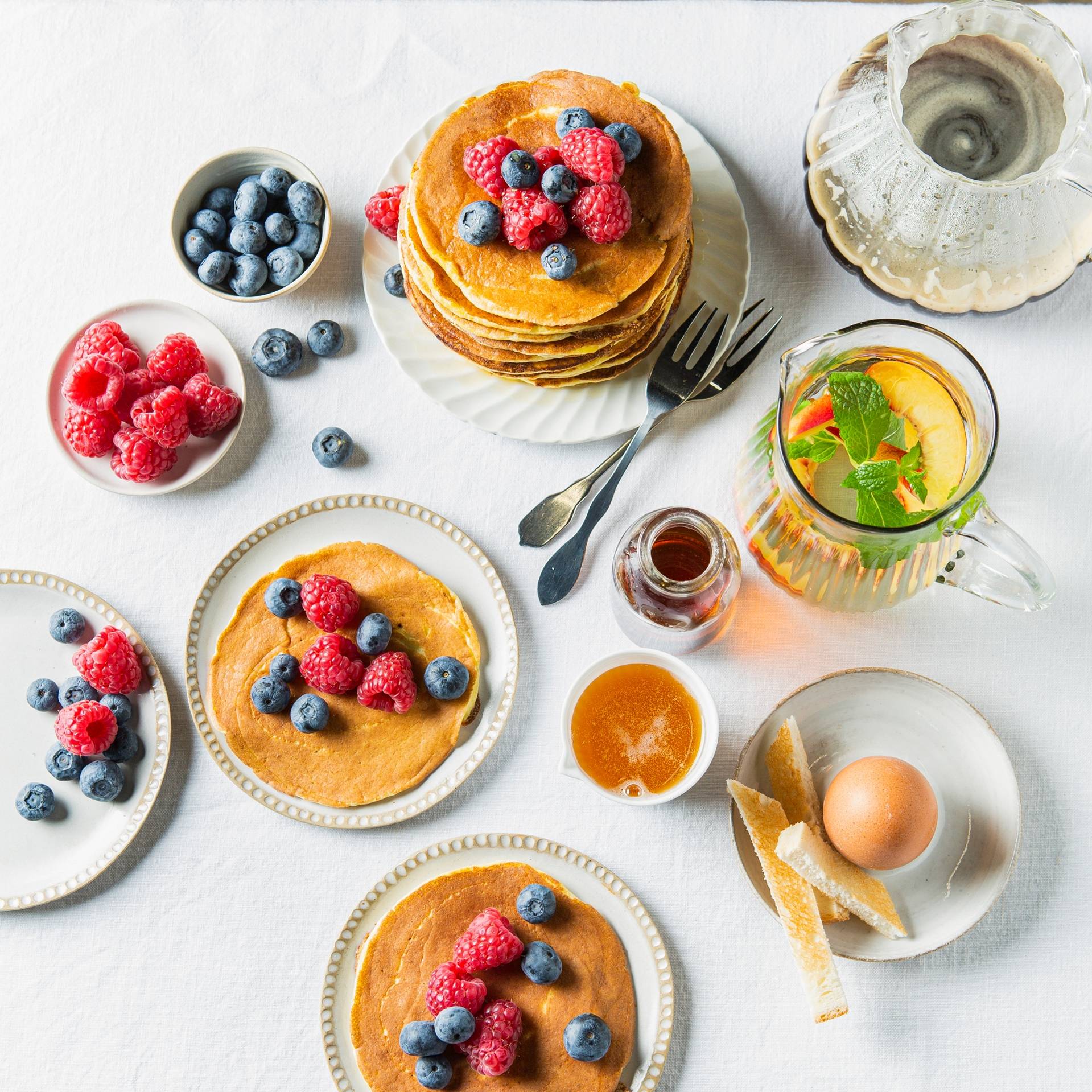 Pancakes à la ricotta et fruits de saison - Recepten Poêles et Casseroles | Tefal