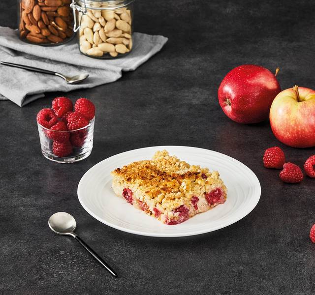 Crumble aux pommes et framboises - Recepten OptiGrill + | Tefal