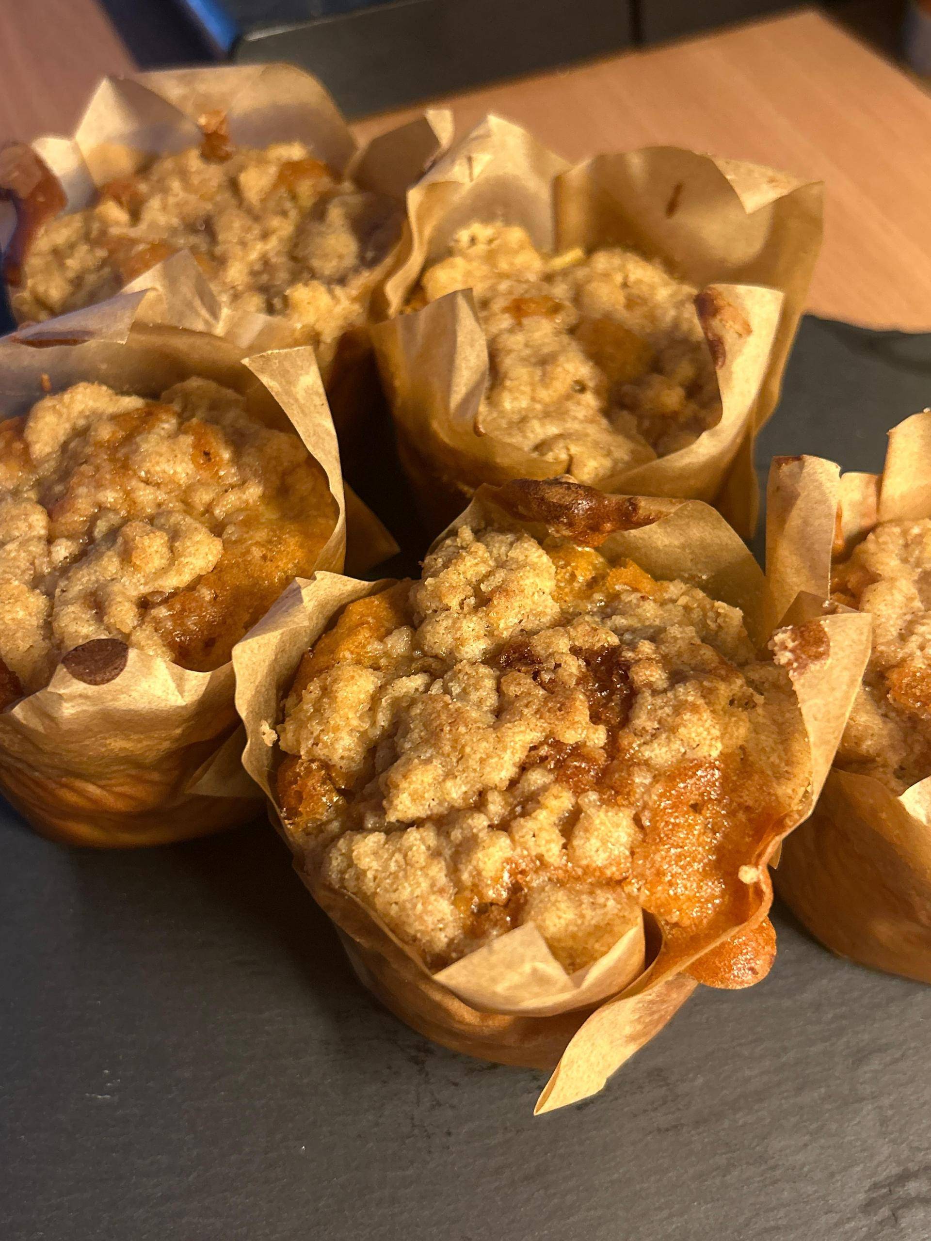 Muffins pommes crumble - Recette Cake Factory | Tefal