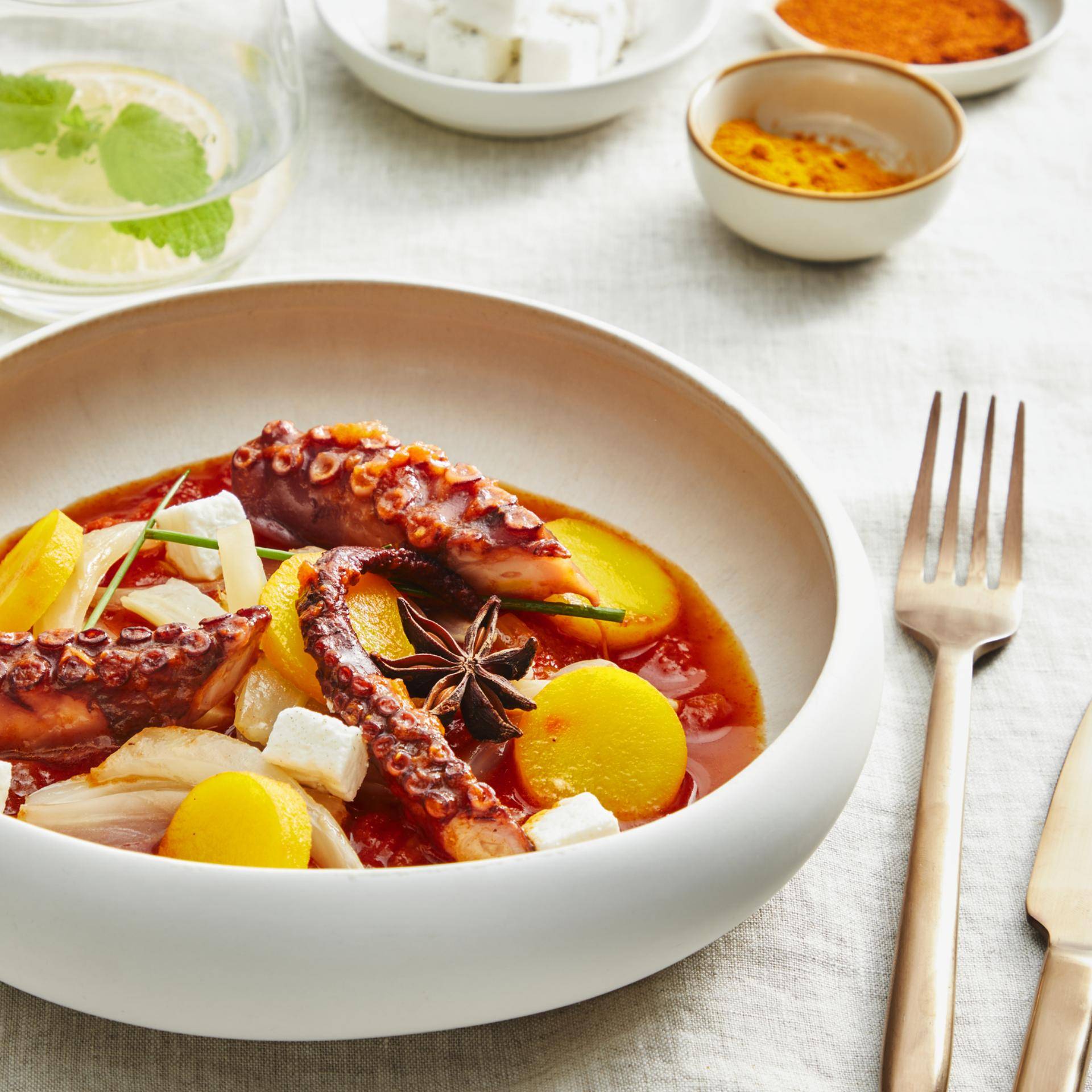 Cocotte de poulpe à la méditerranéenne - Recette Poêles et Casseroles | Tefal