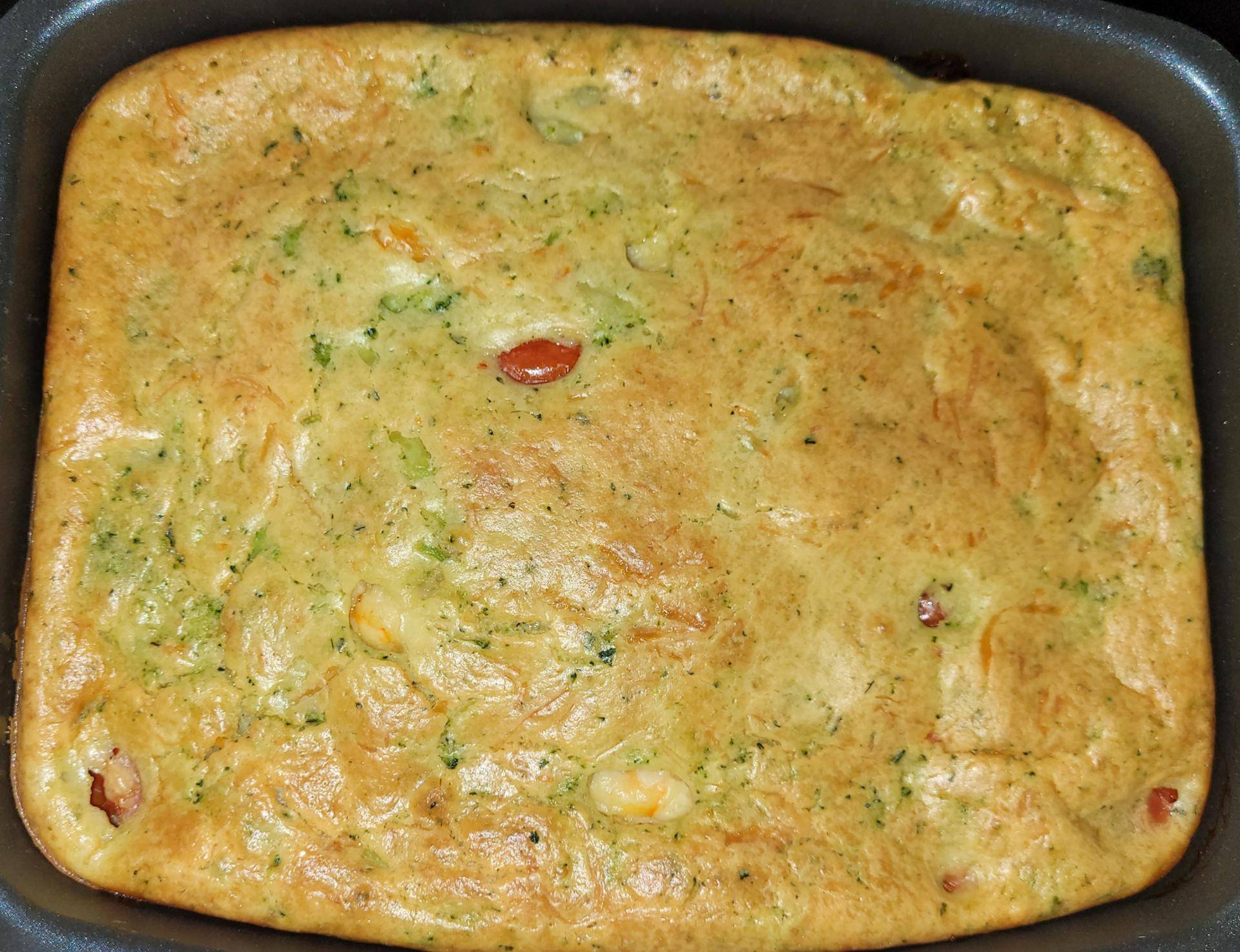 Cake brocolis crevettes tomates - Recepten Cake Factory | Tefal