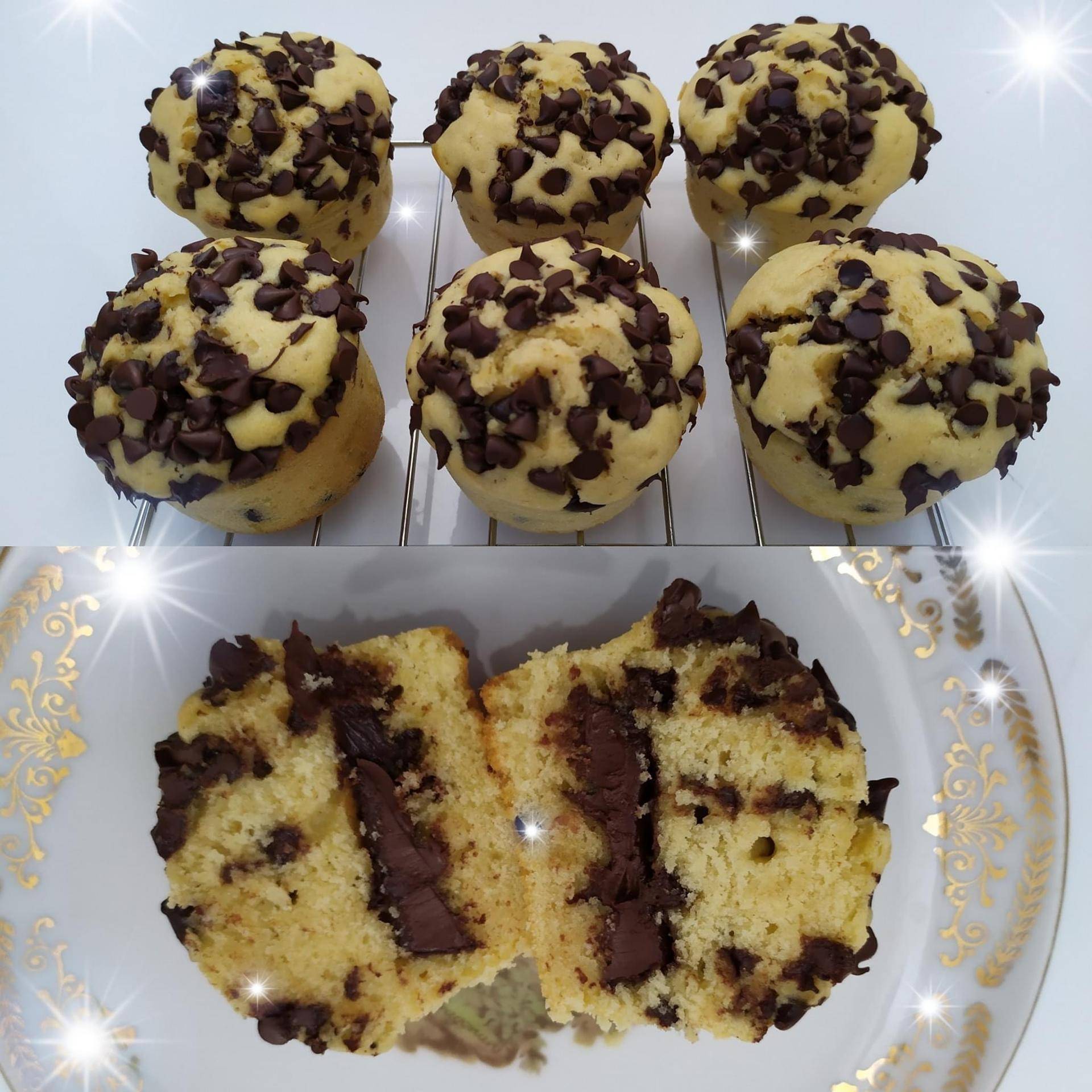 Muffins aux pépites et barre de chocolat - Recette Cake Factory | Tefal