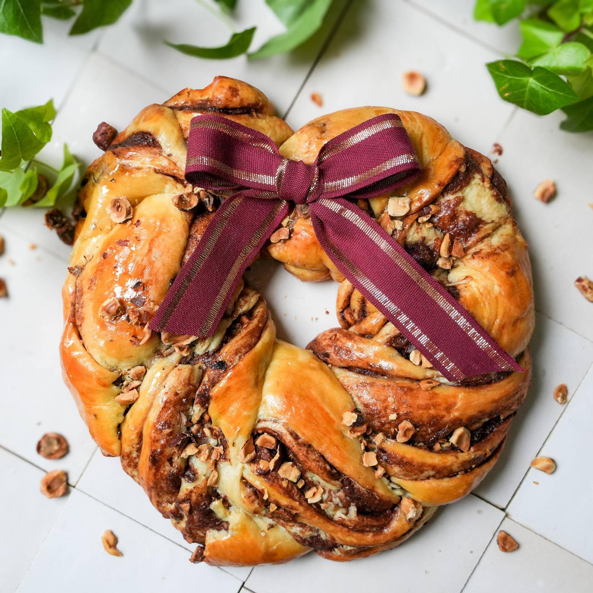 Couronne de Noël chocolat noisettes - Recette Cake Factory Infinity | Tefal