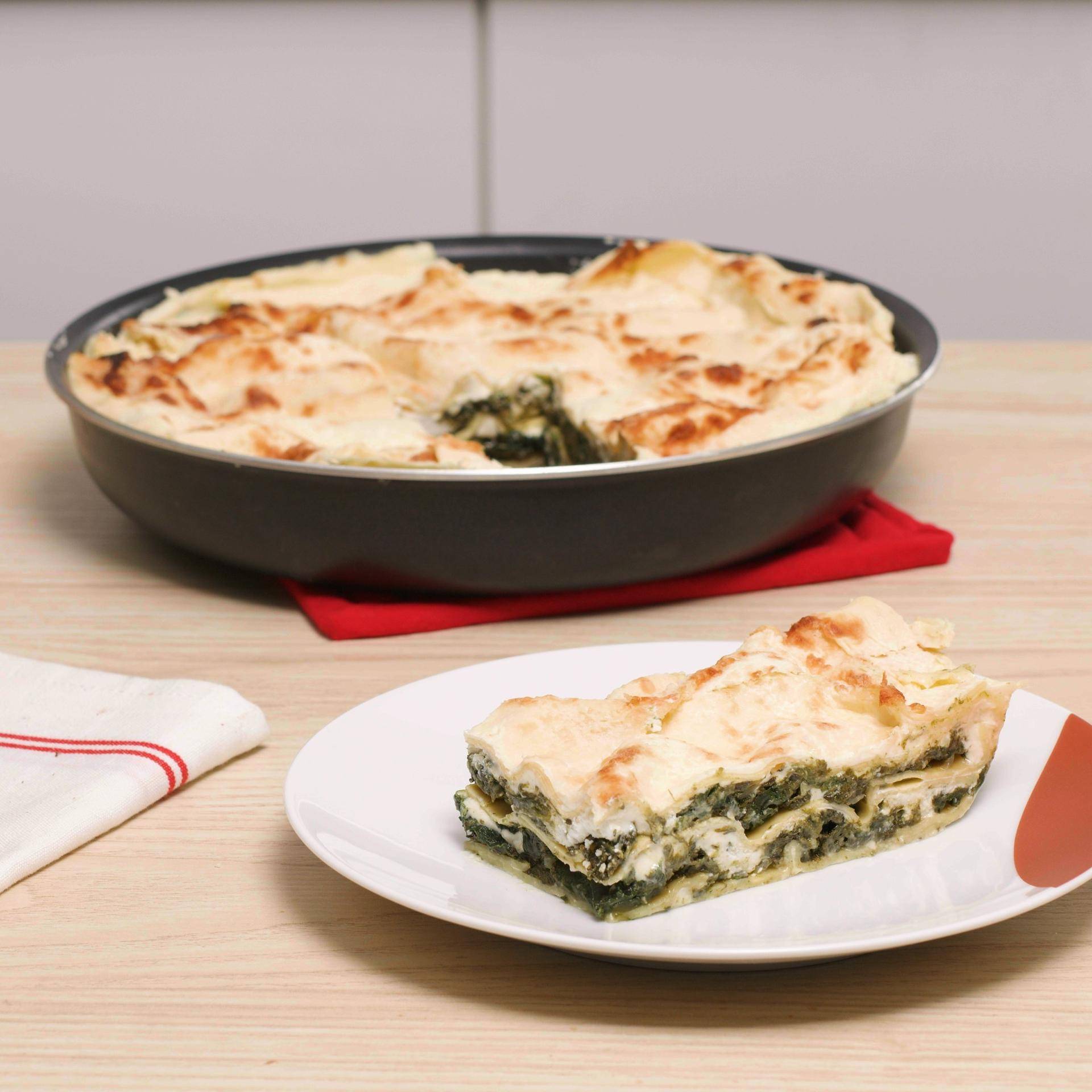 Lasagnes végétariennes épinards et chèvre - Recette Poêles et Casseroles | Tefal