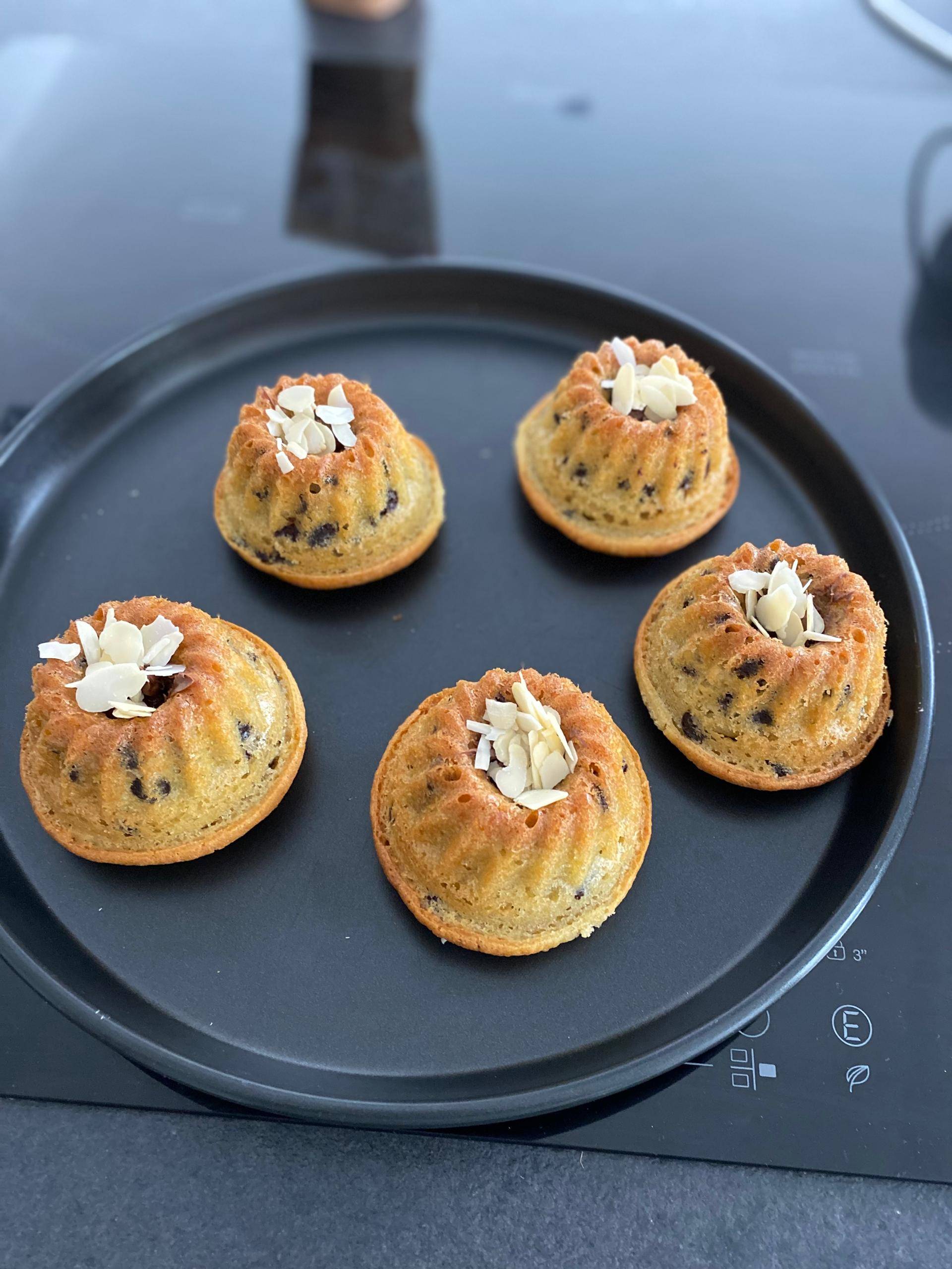 MUFFINS AMANDES CHOCOLAT CŒUR NUTELLA - Recette Cake Factory | Tefal