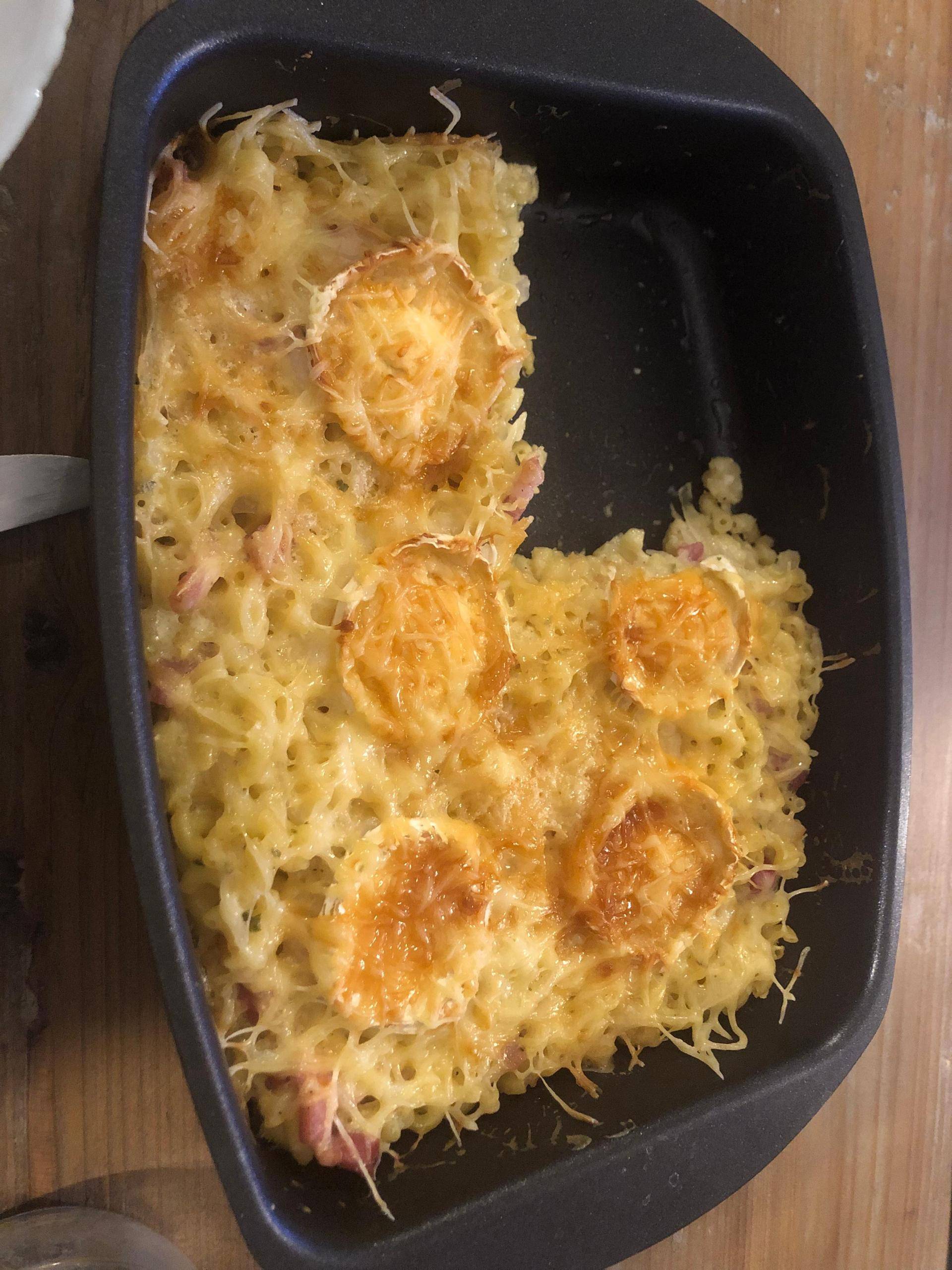 Gratin de pâtes chèvre miel - Recette Cake Factory | Tefal