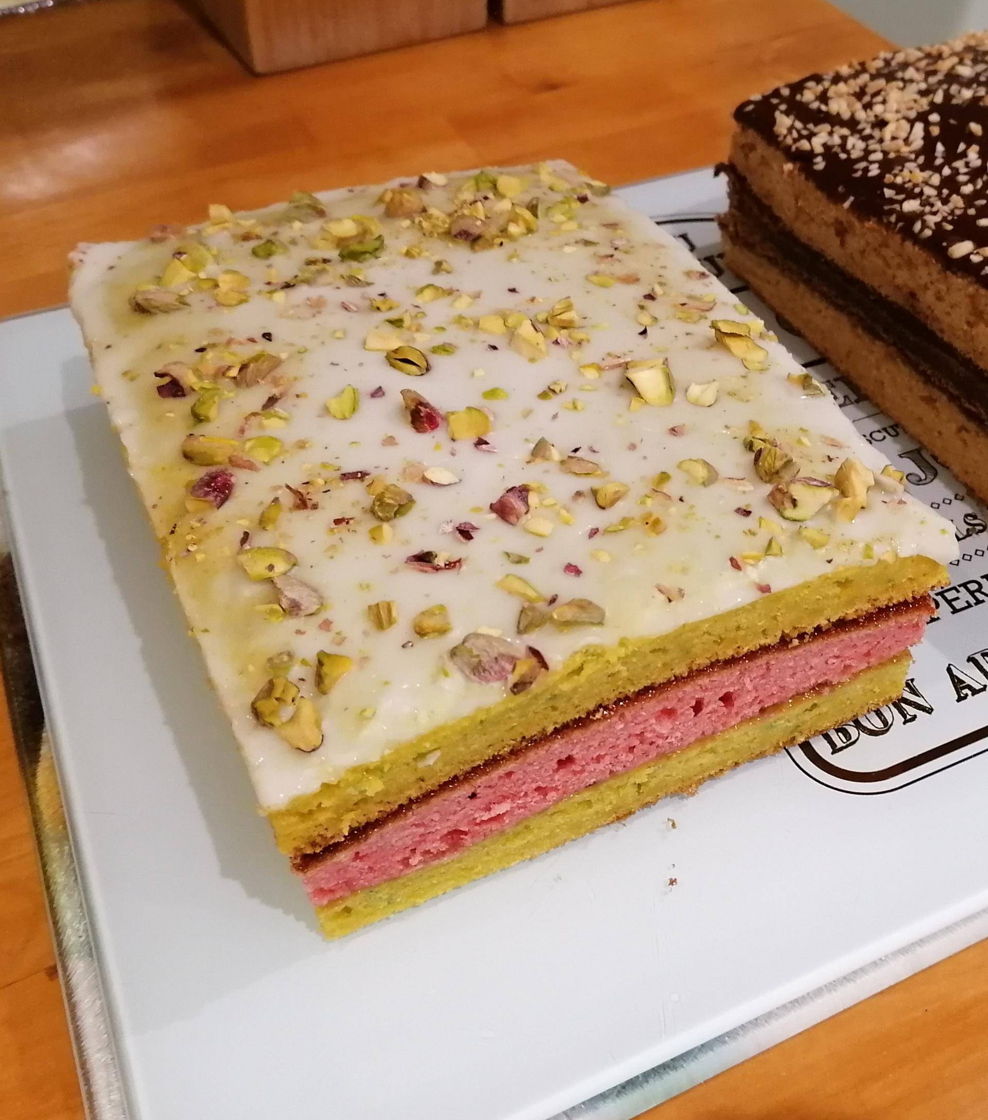 Napolitain framboise pistache - Recepten Cake Factory | Tefal