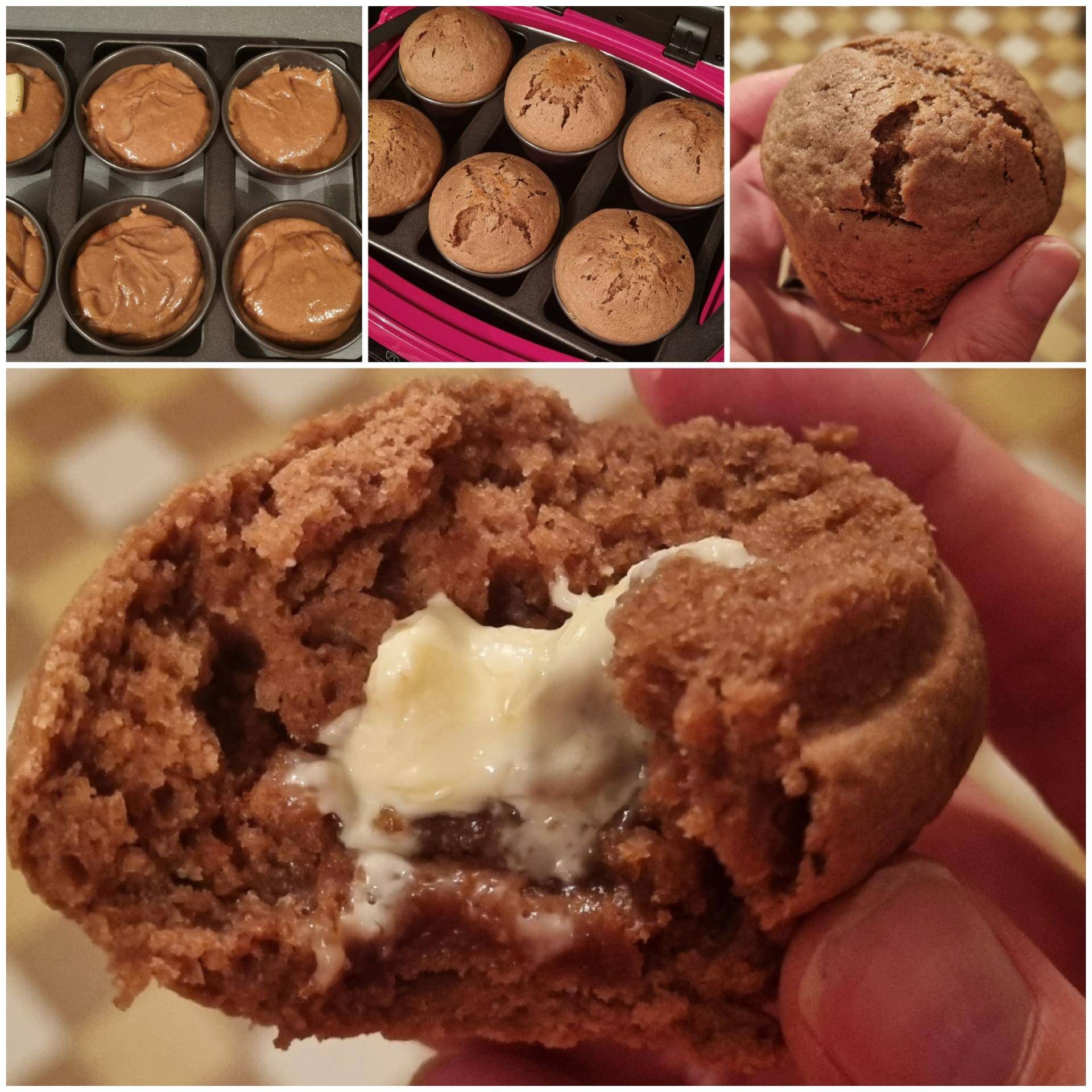 Muffins tout chocolat cœur chocolat blanc - Recette Cake Factory Délices | Tefal