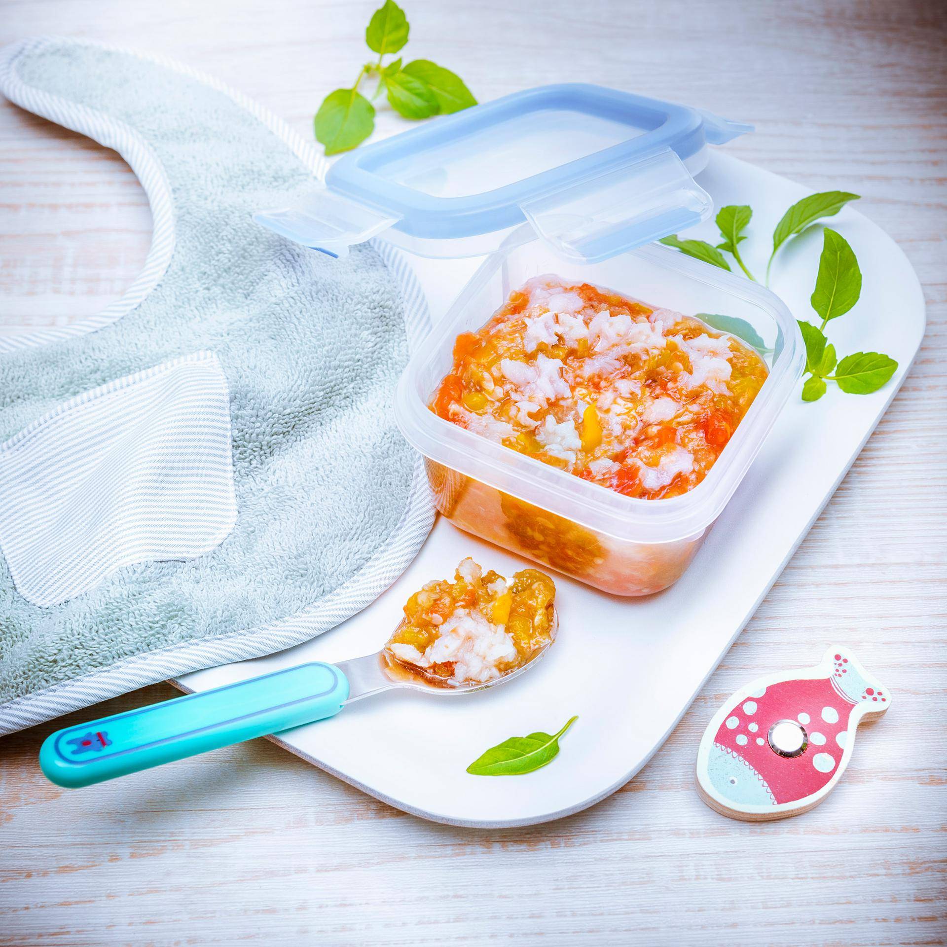 Ratatouille au colin et basilic à partir de 9 mois - Recepten undefined | Tefal
