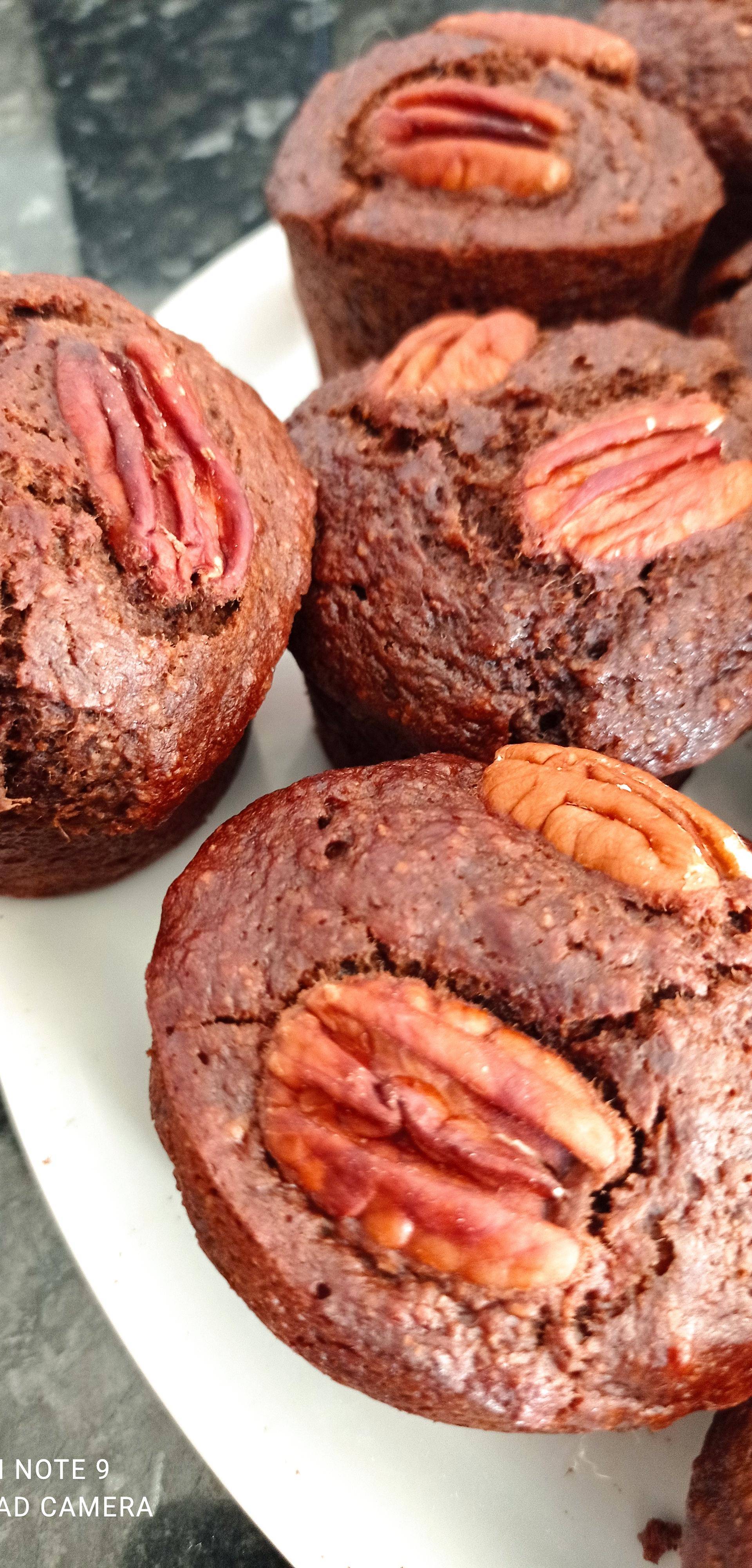 Muffins chocolat banane et noix de pécan - Recette Cake Factory | Tefal