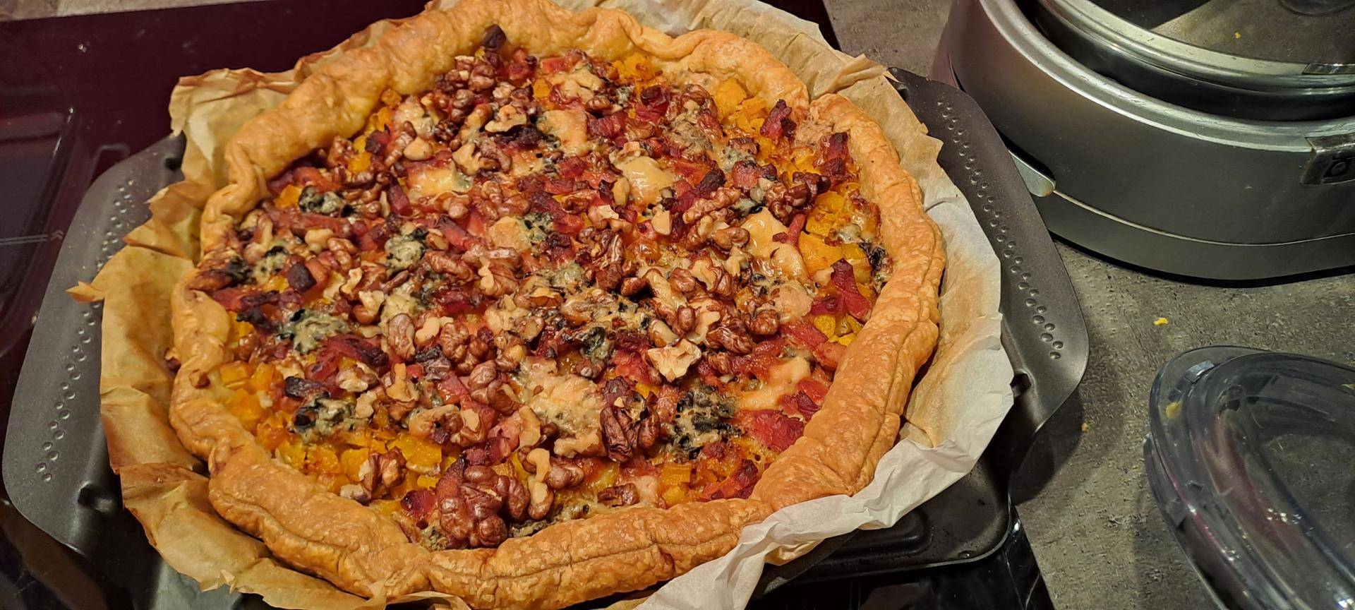 Quiche butternut au bleu d'Auvergne - Recette Cake Factory Infinity | Tefal