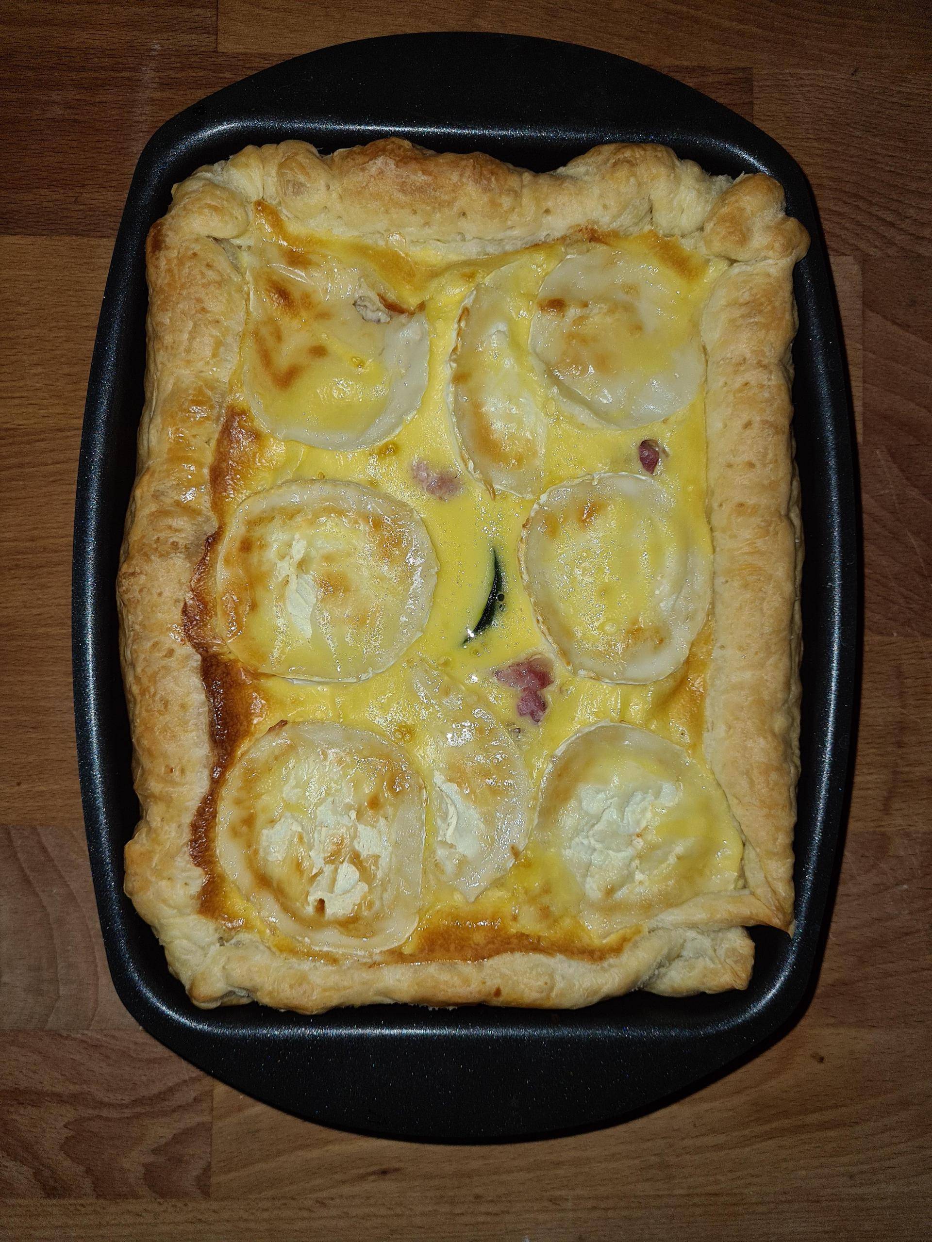 Tarte cougette chèvre lardons - Recepten Cake Factory | Tefal