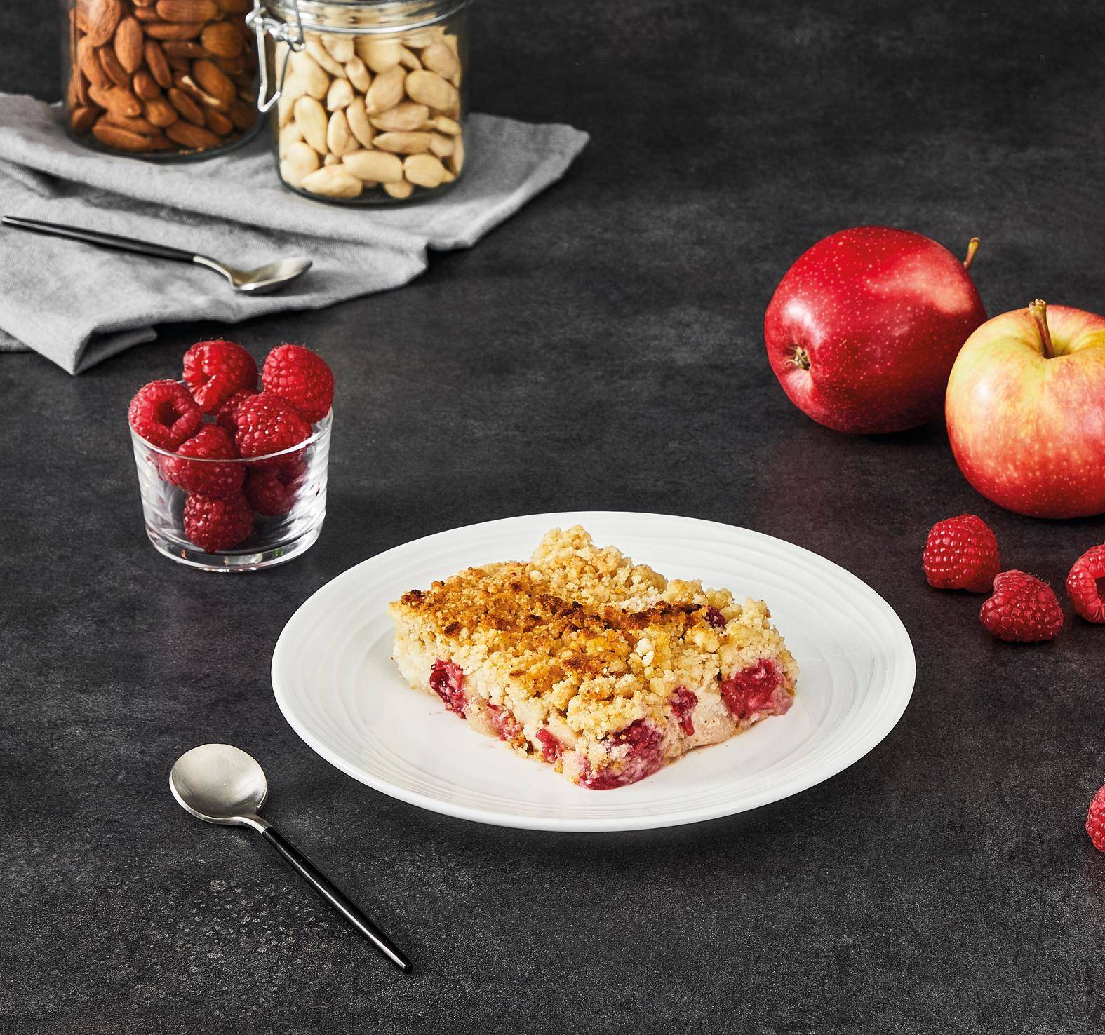 Crumble aux pommes et framboises - Recepten OptiGrill 2in1 XL | Tefal