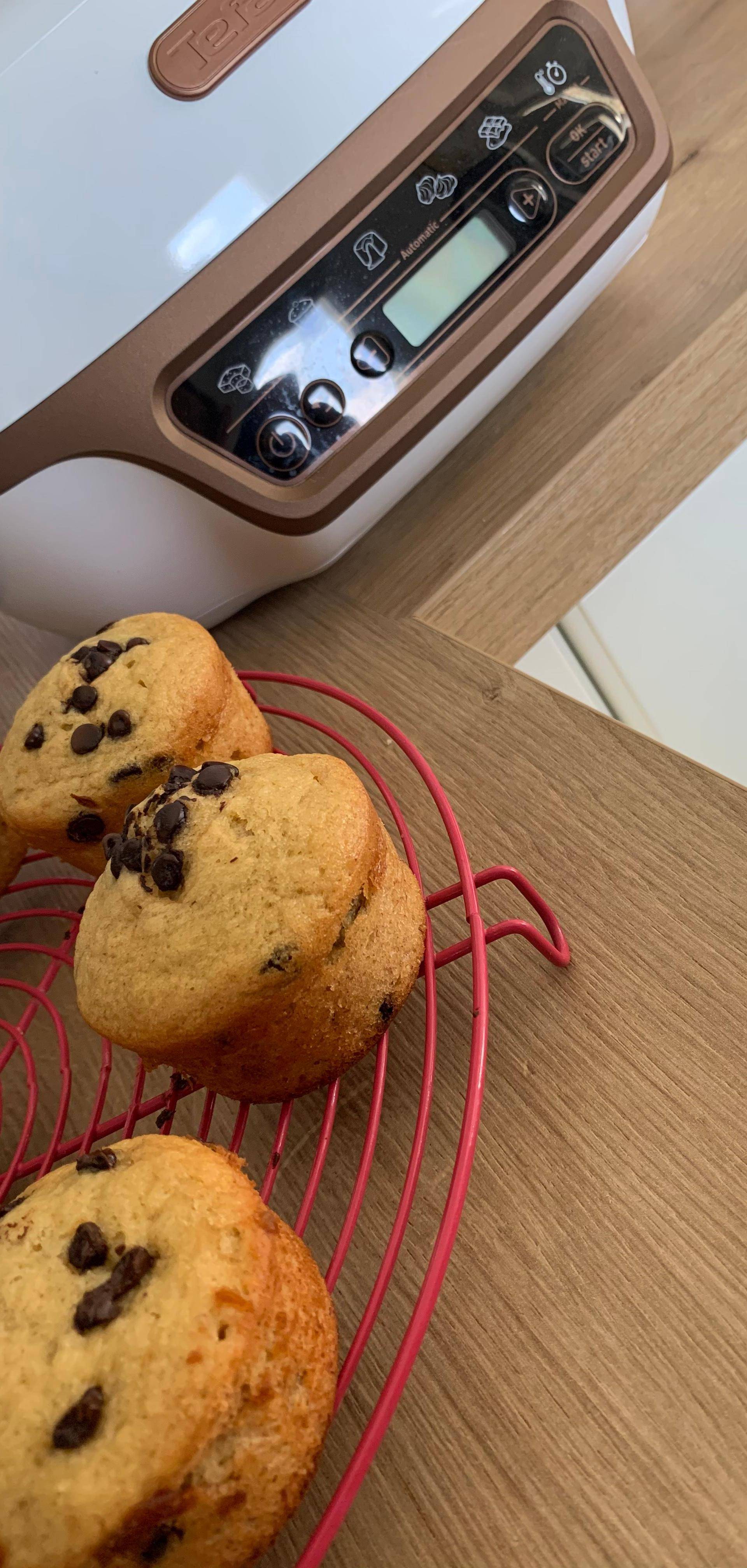 Muffin Moelleux banane pépites de chocolat - Recette Cake Factory | Tefal