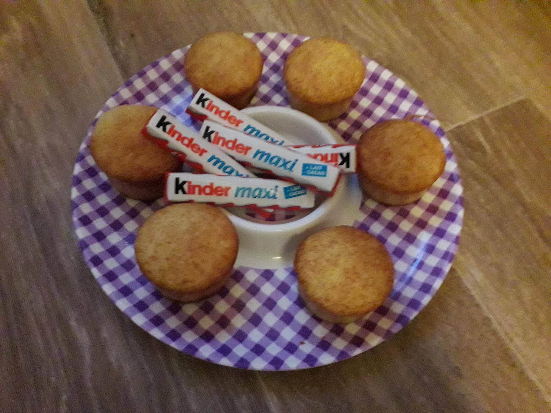 Muffins au kinder maxi - Recepten Cake Factory | Tefal