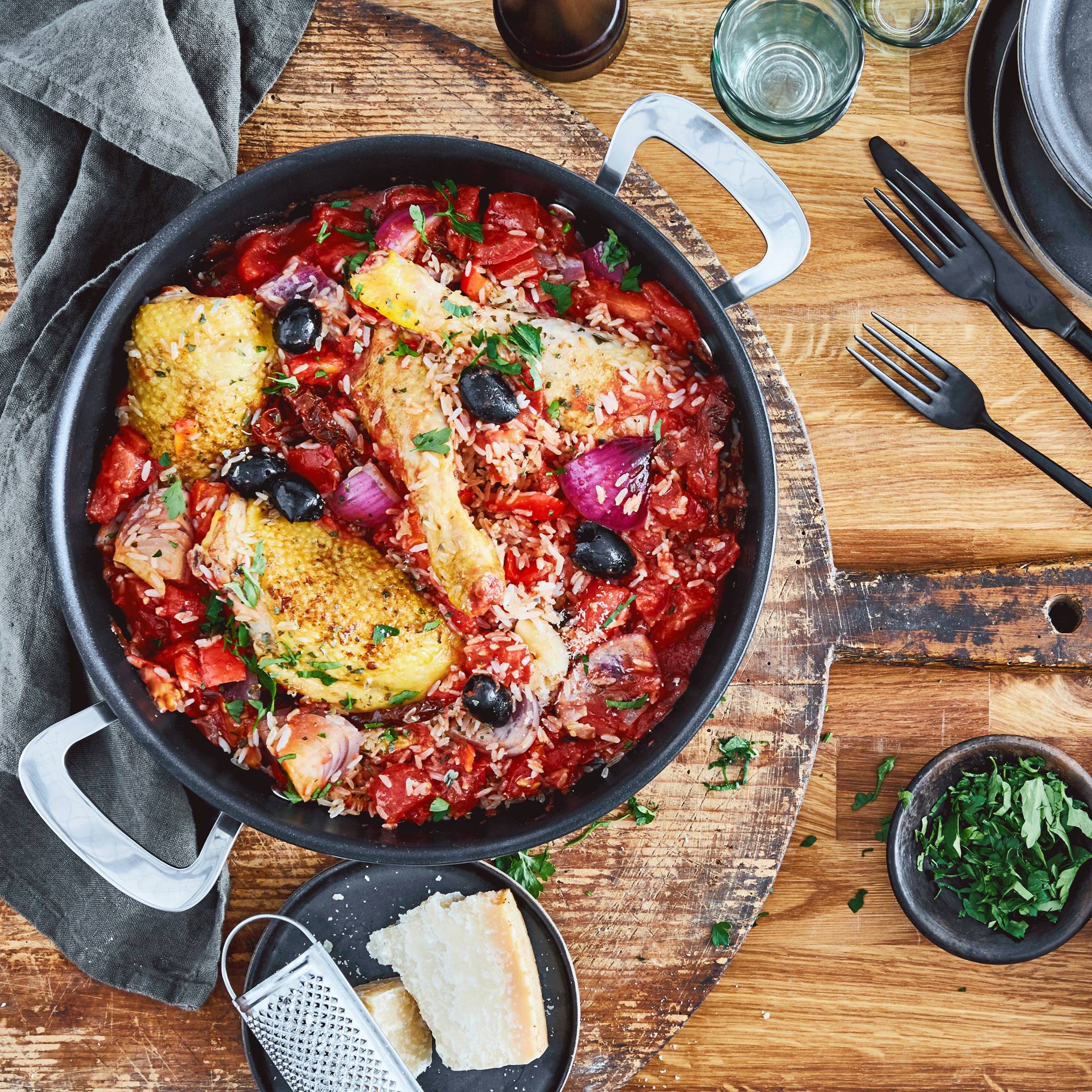 One-Pot poulet à l’italienne - Recette Poêles et Casseroles | Tefal