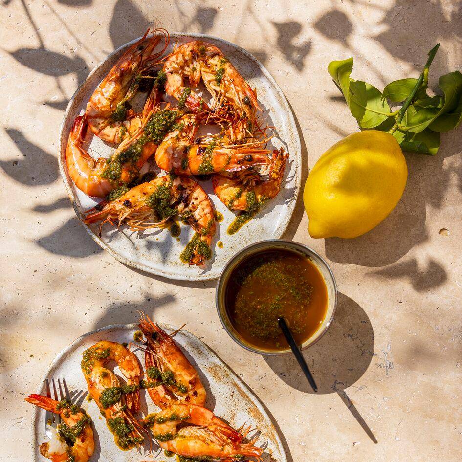 Crevettes grillées, sauce chermoula - Recepten Poêles et Casseroles | Tefal