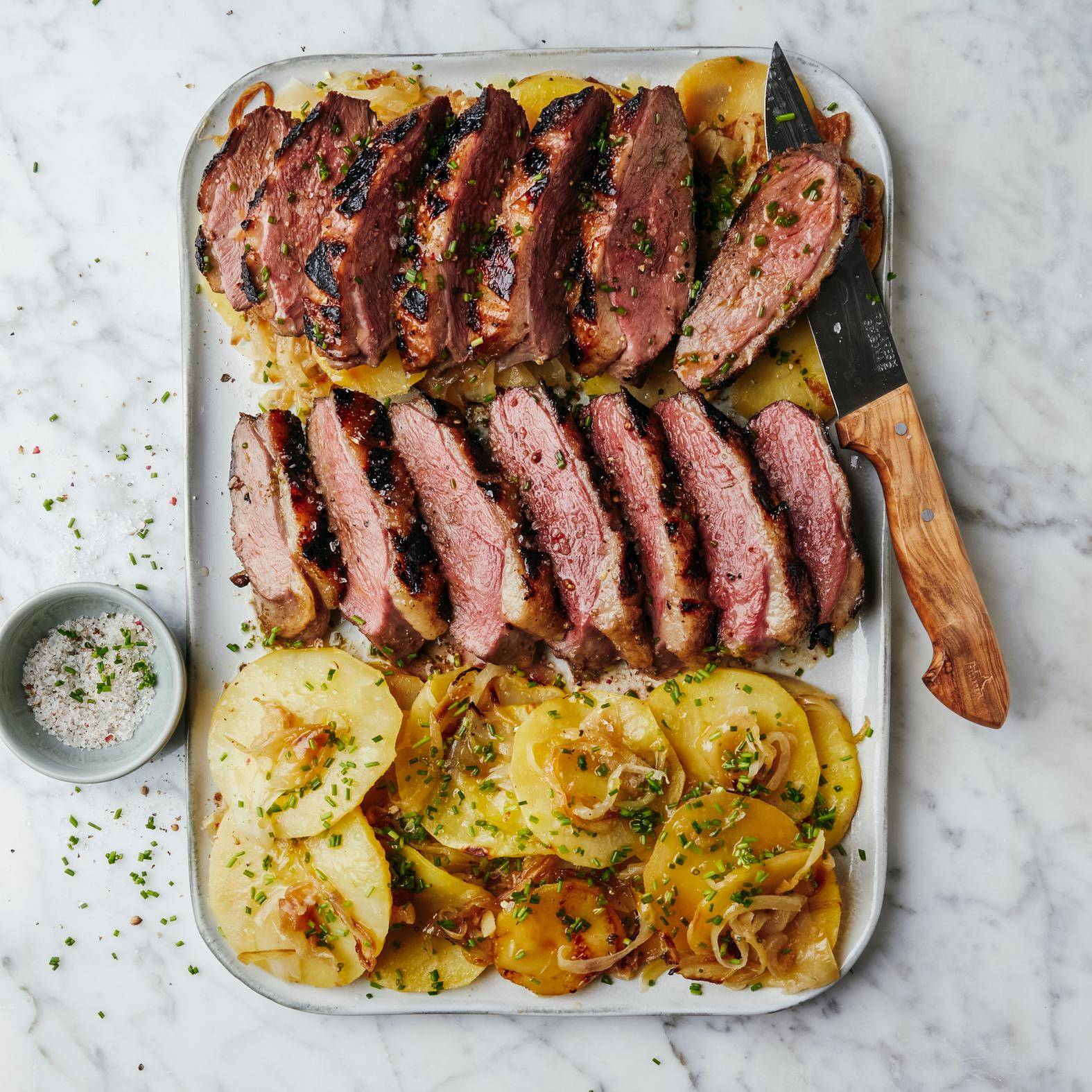 Magrets de canard grillé au sirop d'érable et pommes de terre - Recette OptiGrill 2in1 | Tefal