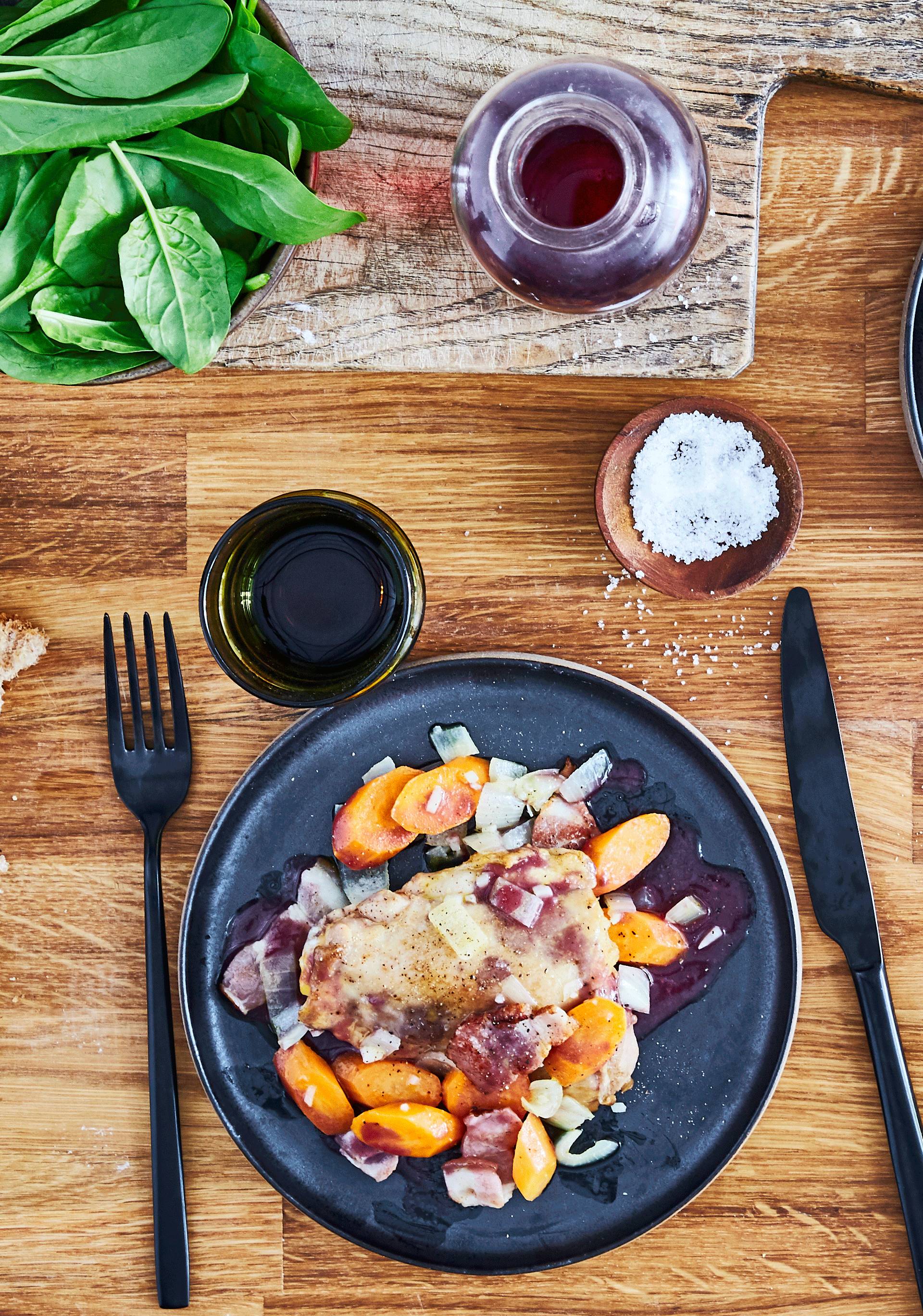 Poulet braisé au vin - Recette Poêles et Casseroles | Tefal