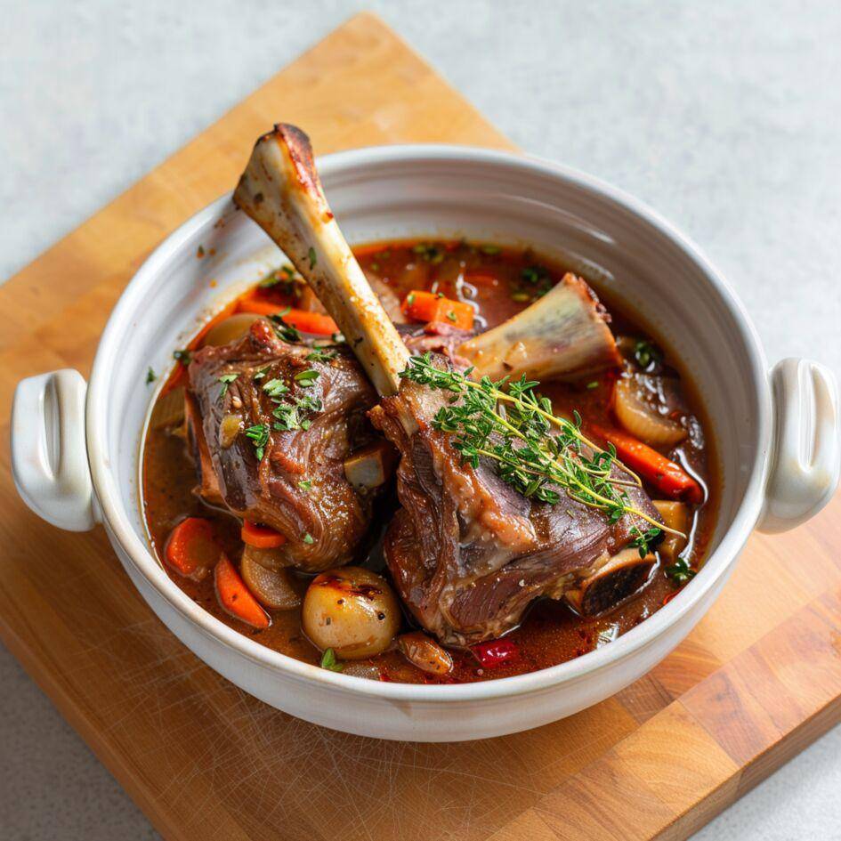 Souris d'agneau confites au miel, carottes et pommes fondantes - Recepten undefined | Tefal