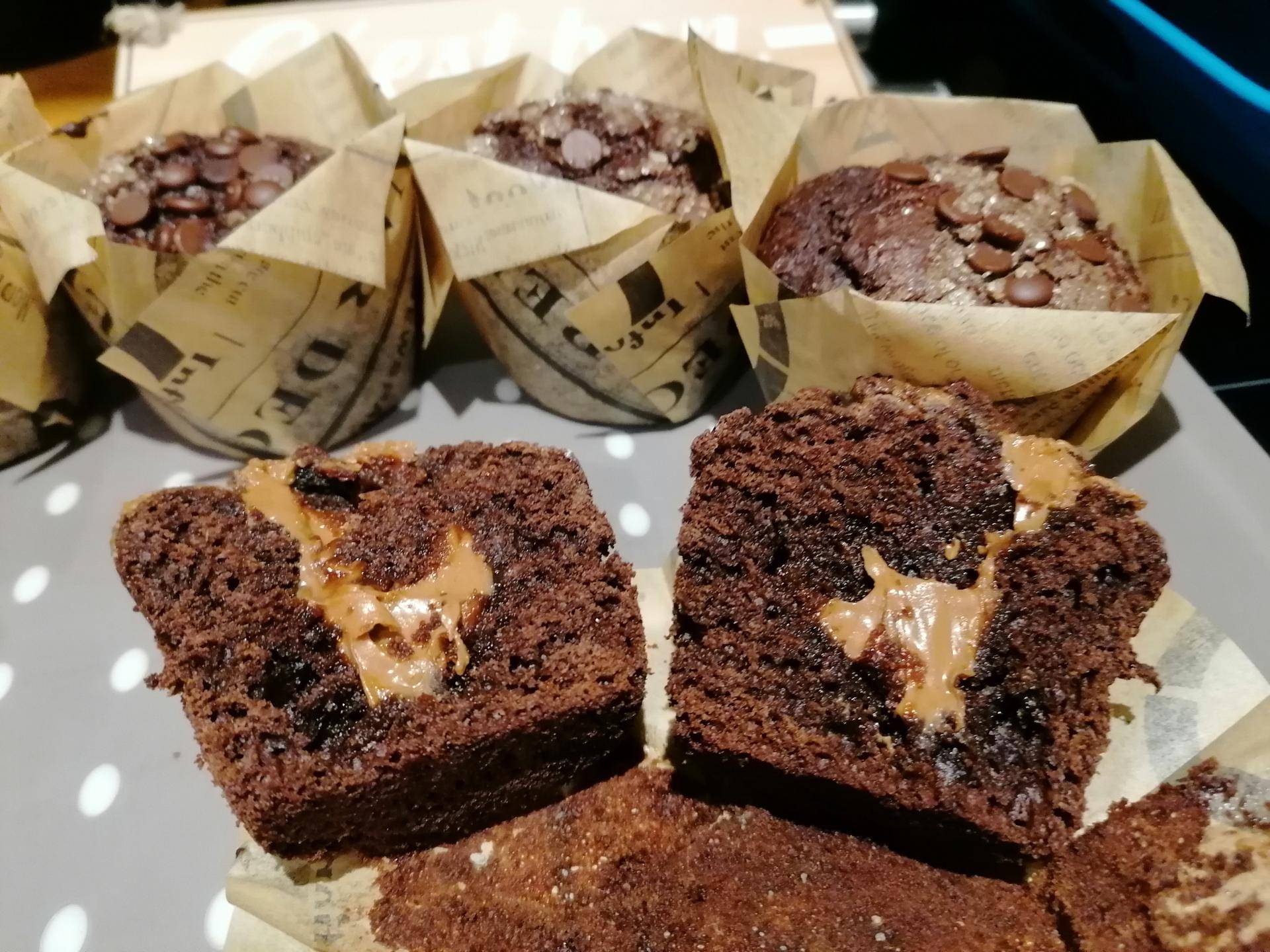 Muffins chocolat cœur praliné - Recette Cake Factory | Tefal