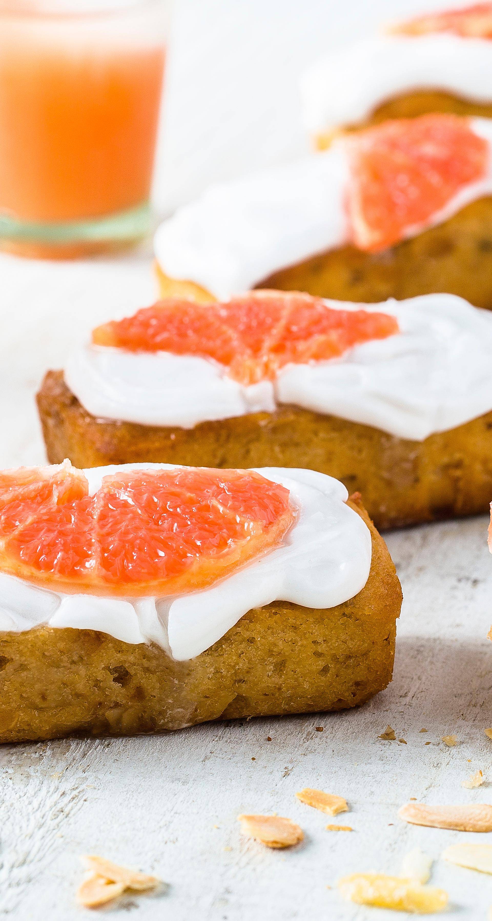 Cakejes met grapefruit en amandelschaafsel - Recepten Cake Factory | Tefal