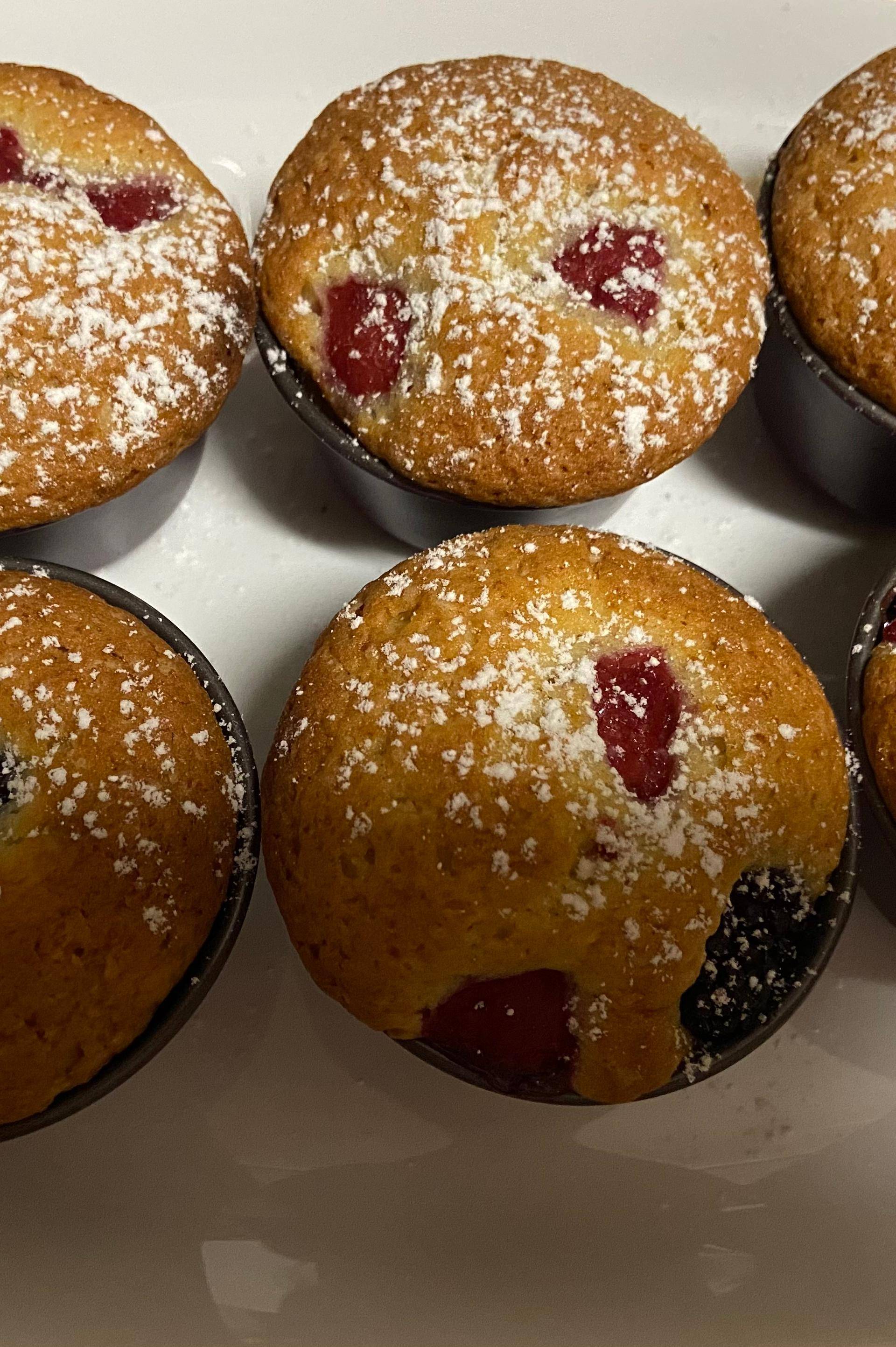 Muffins myrtille framboises - Recette Cake Factory Délices | Tefal