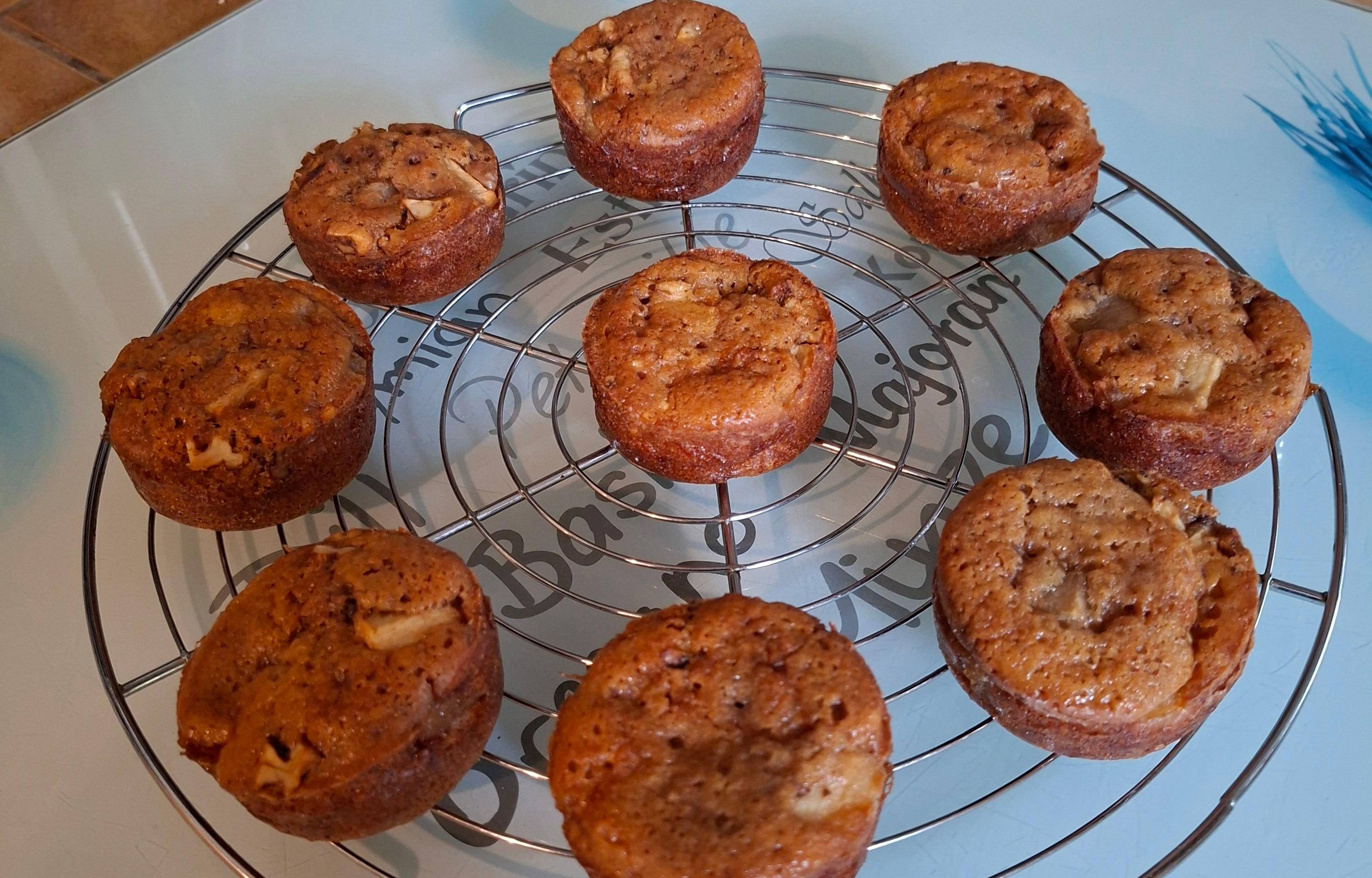 Muffins aux poires pommes et noix façon flognarde - Recette Cake Factory Infinity | Tefal