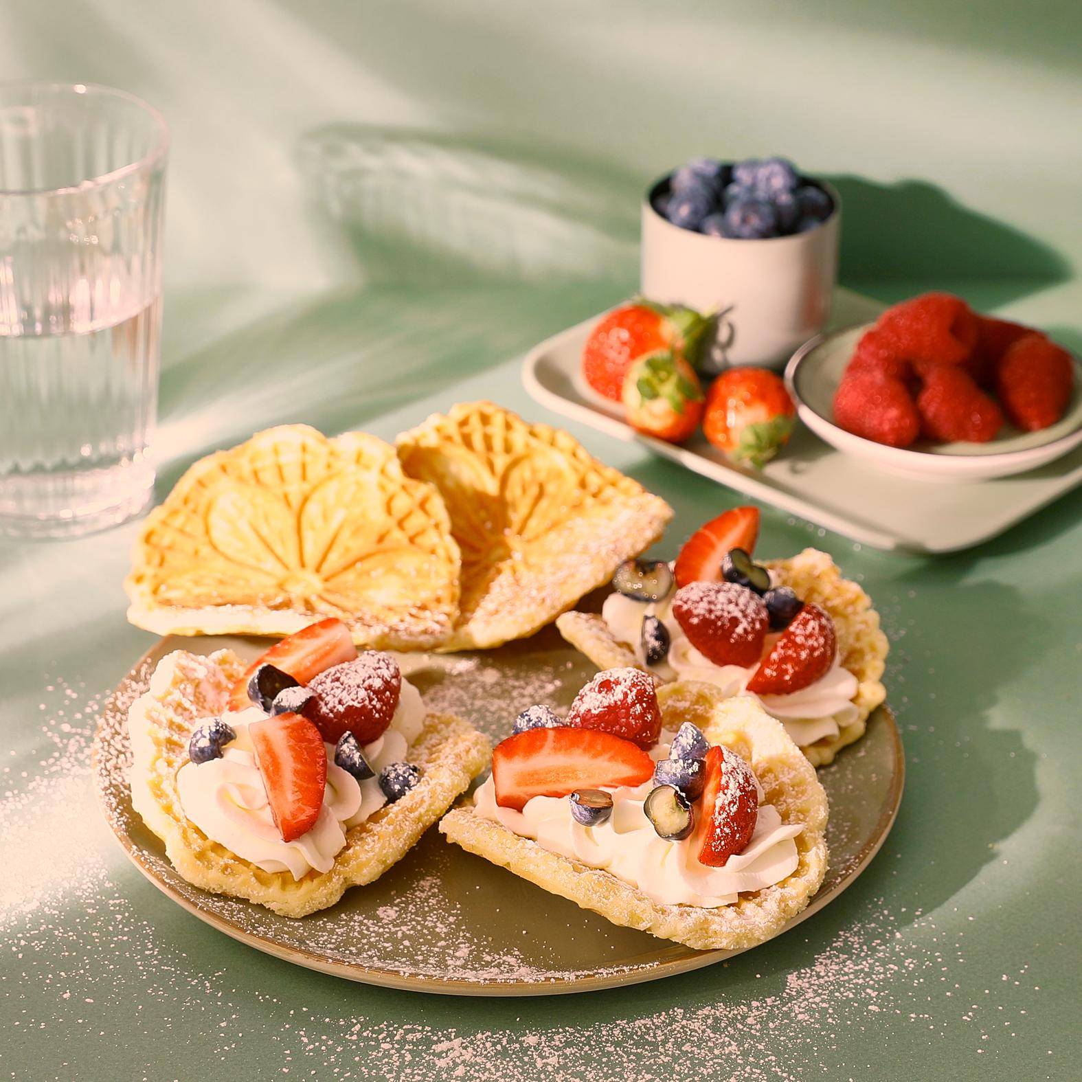 Mascarpone and red fruit bricelets - Recepten Snack Collection MECHANICAL | Tefal
