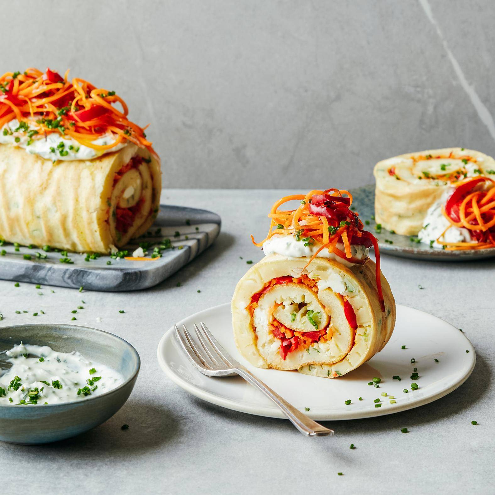 Pfannkuchen aux légumes et feta - Recette OptiGrill 2in1 | Tefal