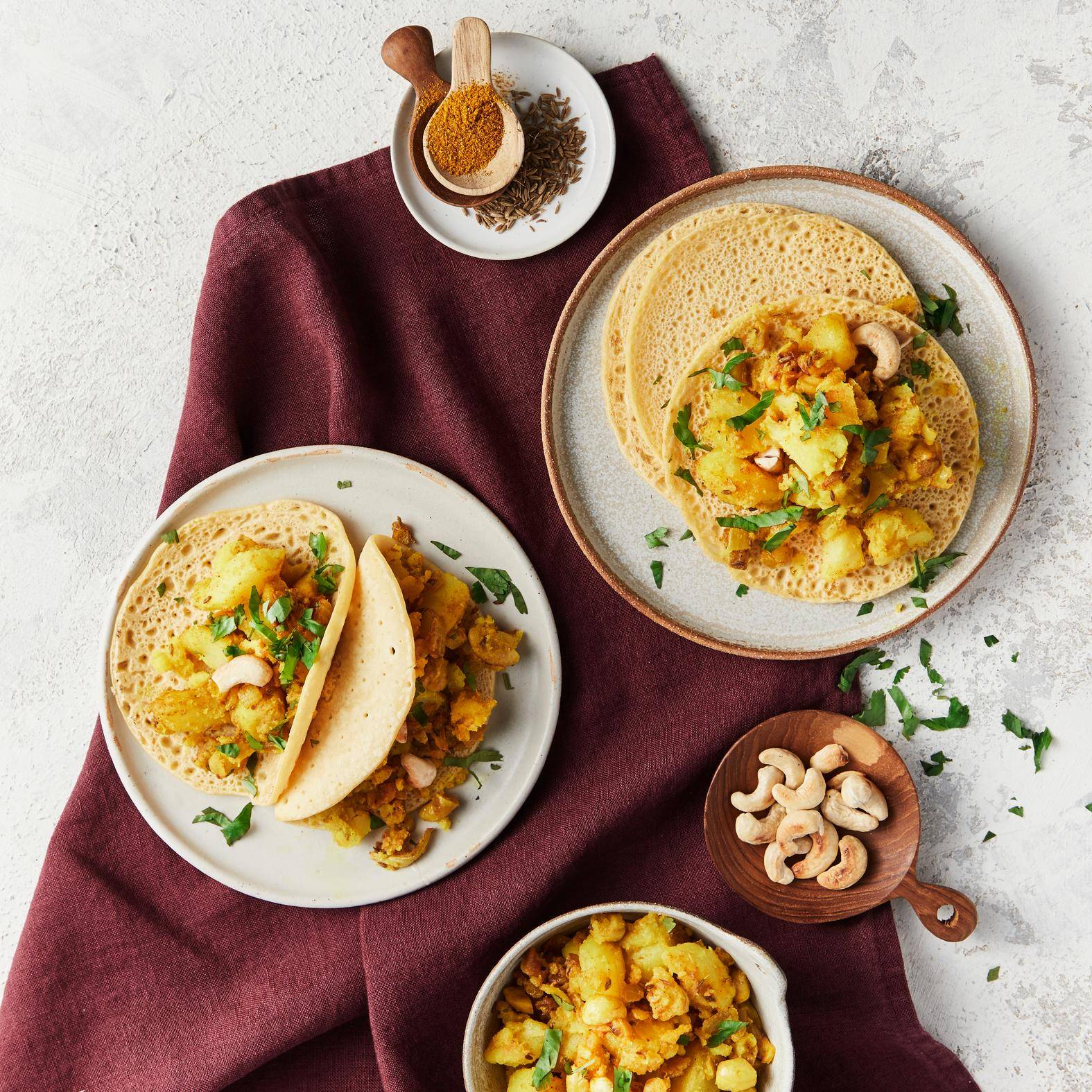 Crêpes indiennes dosa - Recepten Raclettes fondues pierrades | Tefal