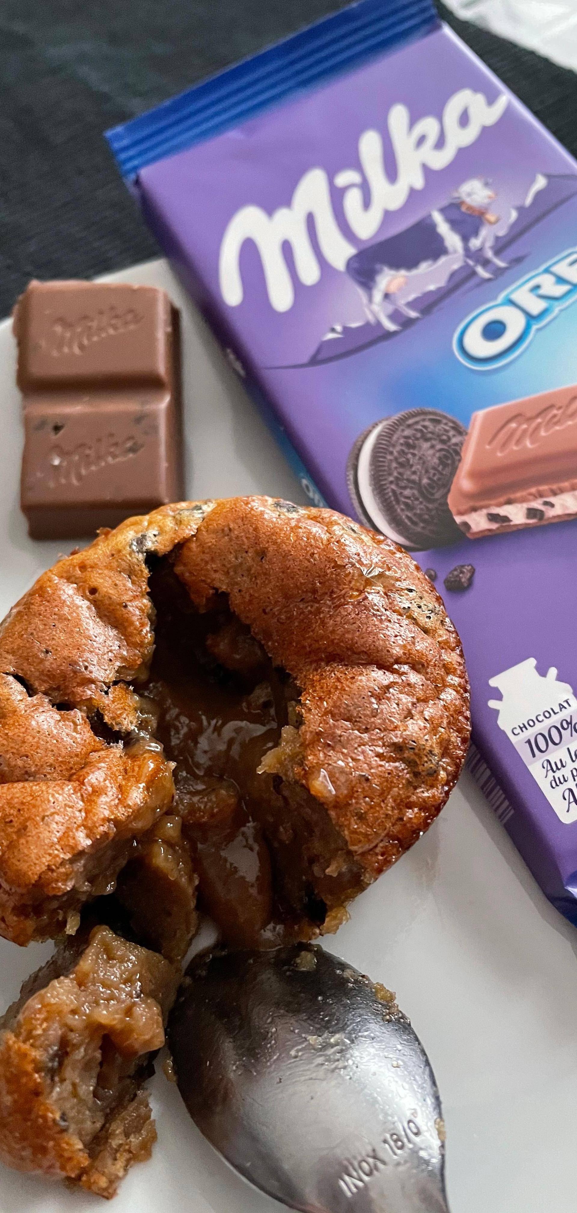 Coeur coulant au chocolat milka oreo - Recette Cake Factory | Tefal