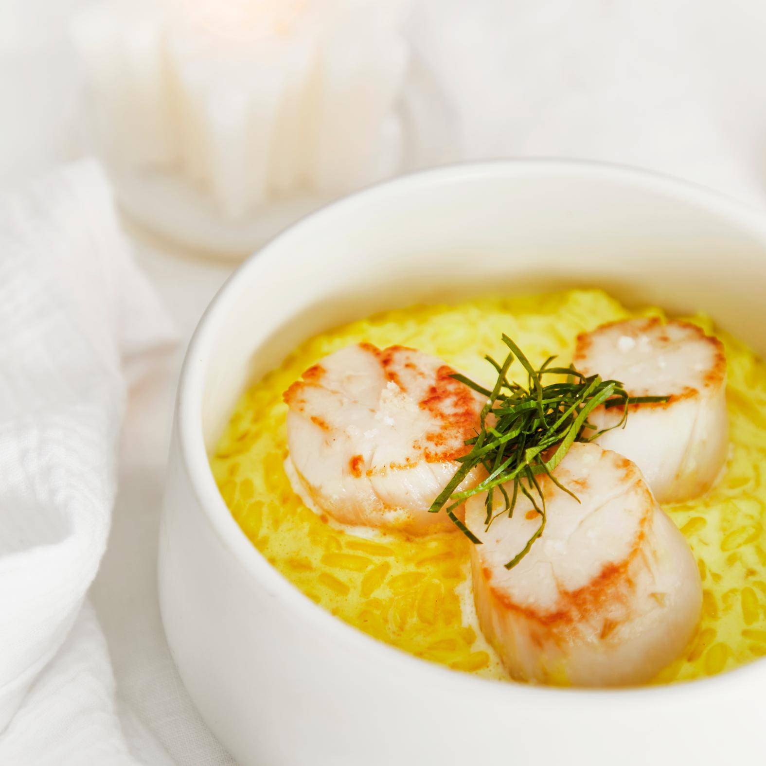 Risotto de noix de Saint-Jacques au curcuma - Recette Poêles et Casseroles | Tefal