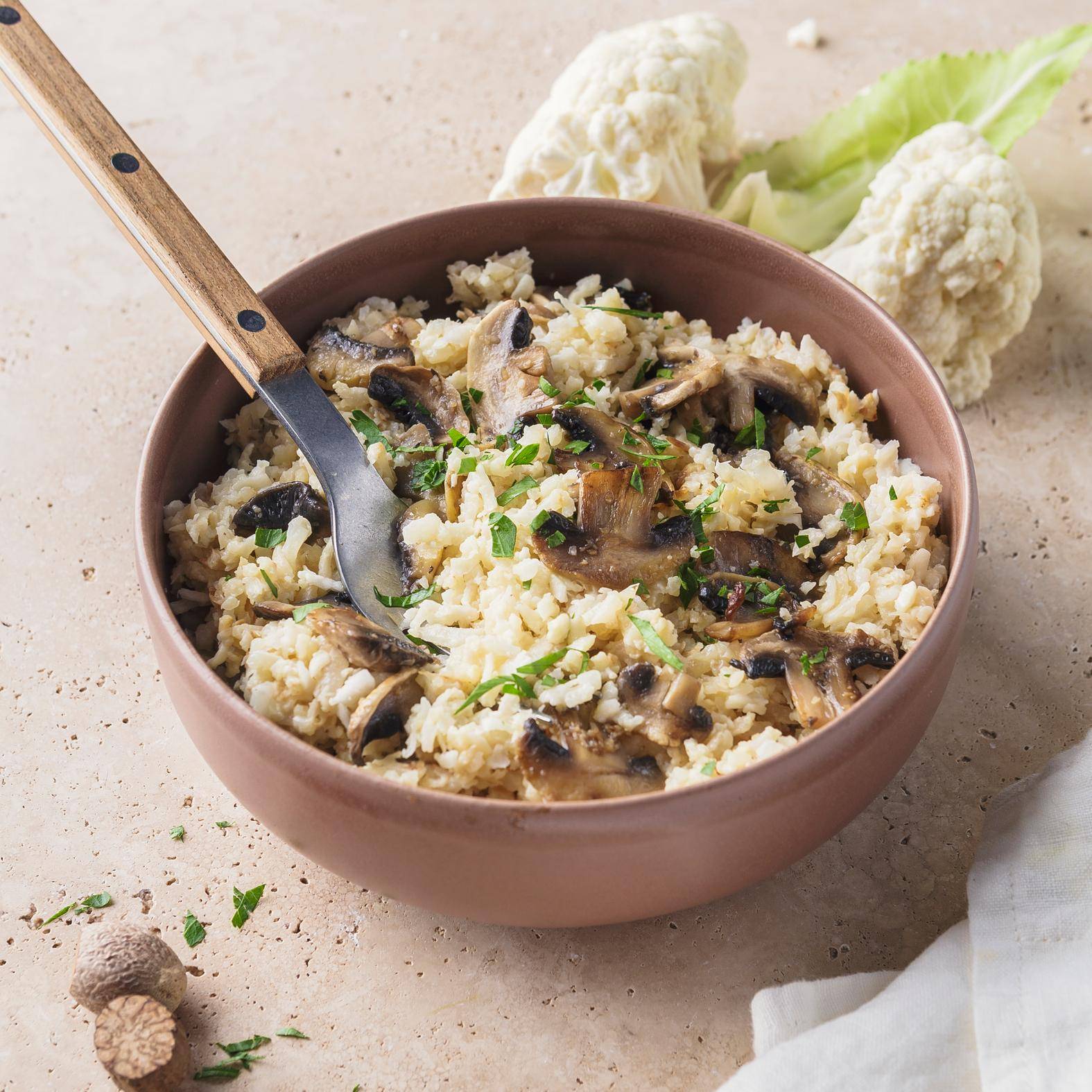 Risotto crémeux de chou-fleur aux champignons - Recepten Poêles et Casseroles | Tefal