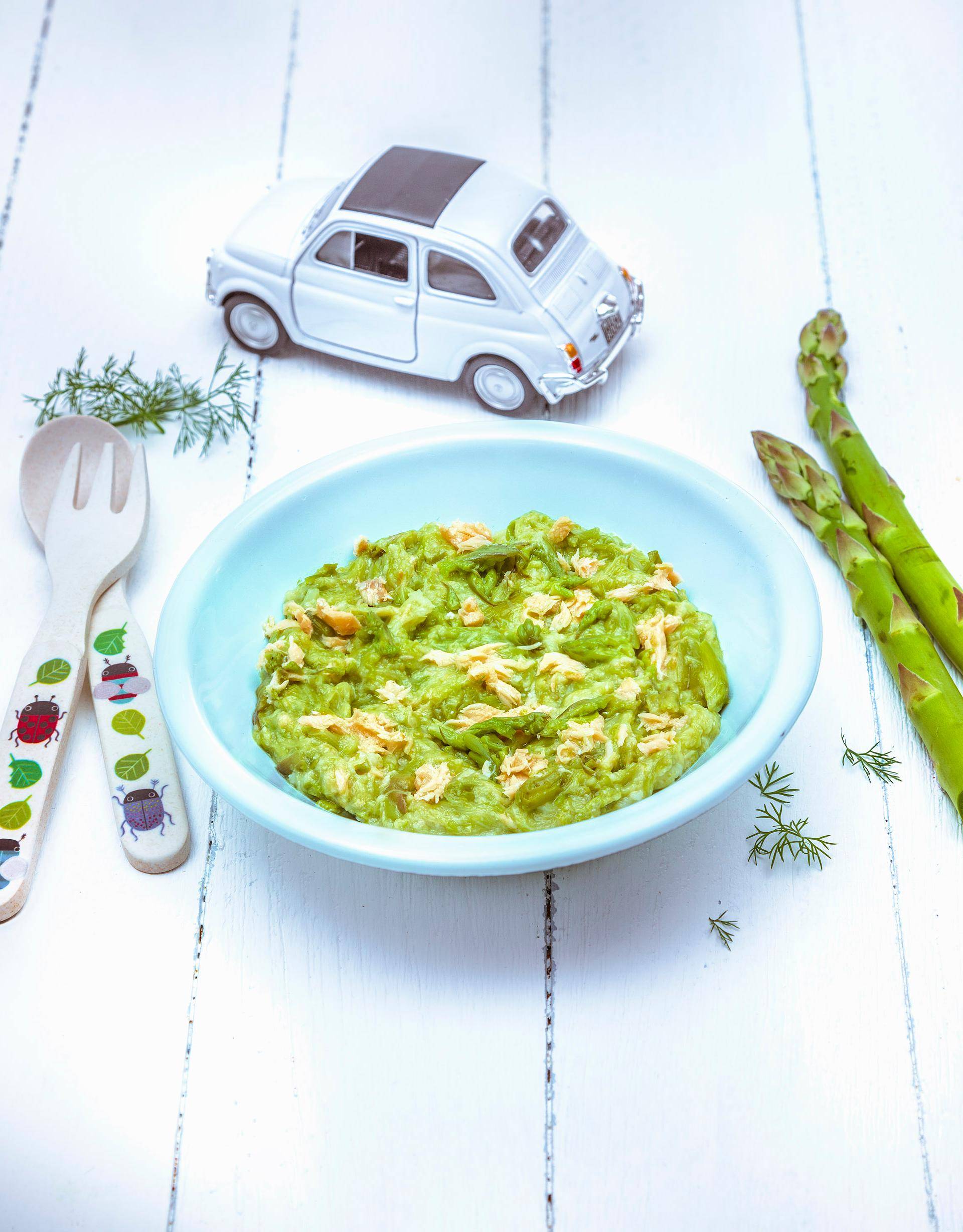 Moulinée d’asperges vertes à la truite à partir de 12 mois - Recepten undefined | Tefal