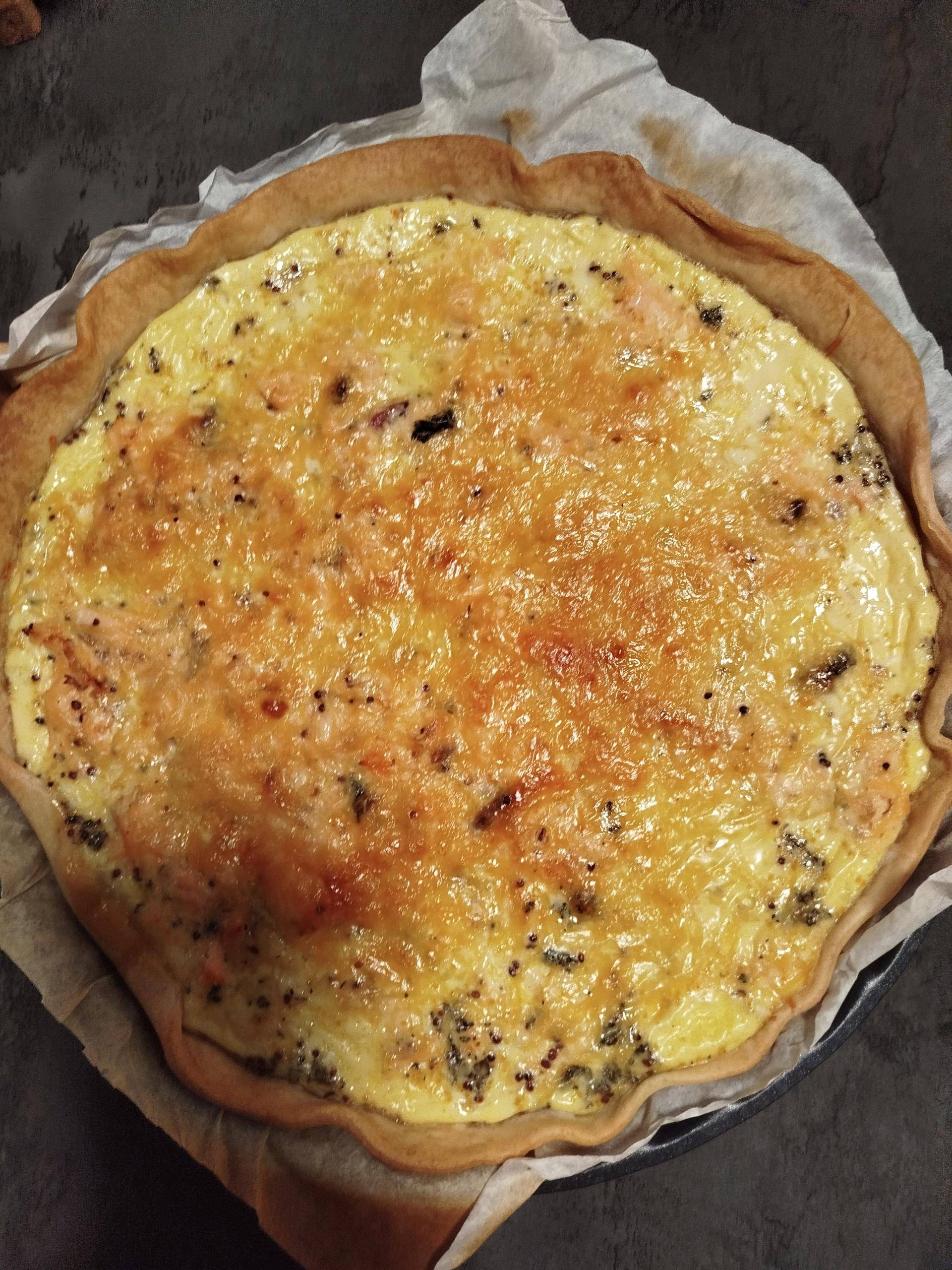 Quiche tomates saumon de Naska - Recette Cake Factory Infinity | Tefal