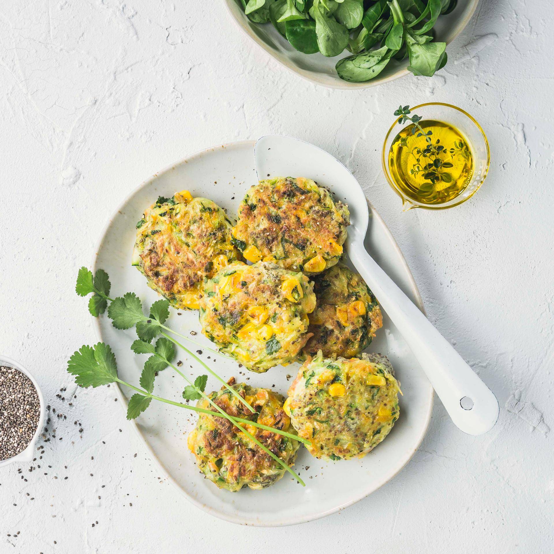 Galettes de légumes aux graines de chia - Recepten Poêles et Casseroles | Tefal