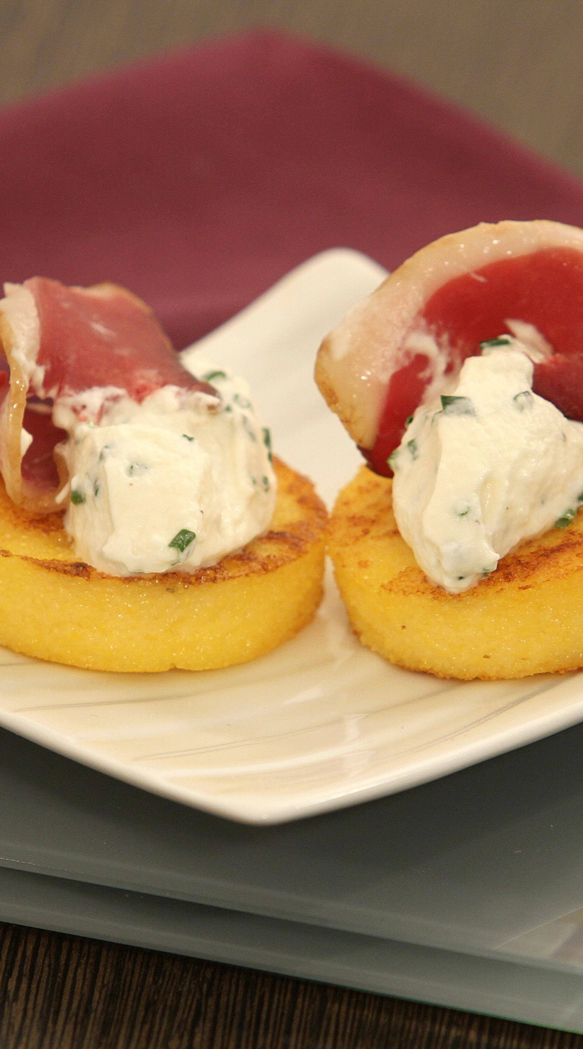 Polenta au magret et crème ciboulette - Recette Balance de cuisine | Tefal